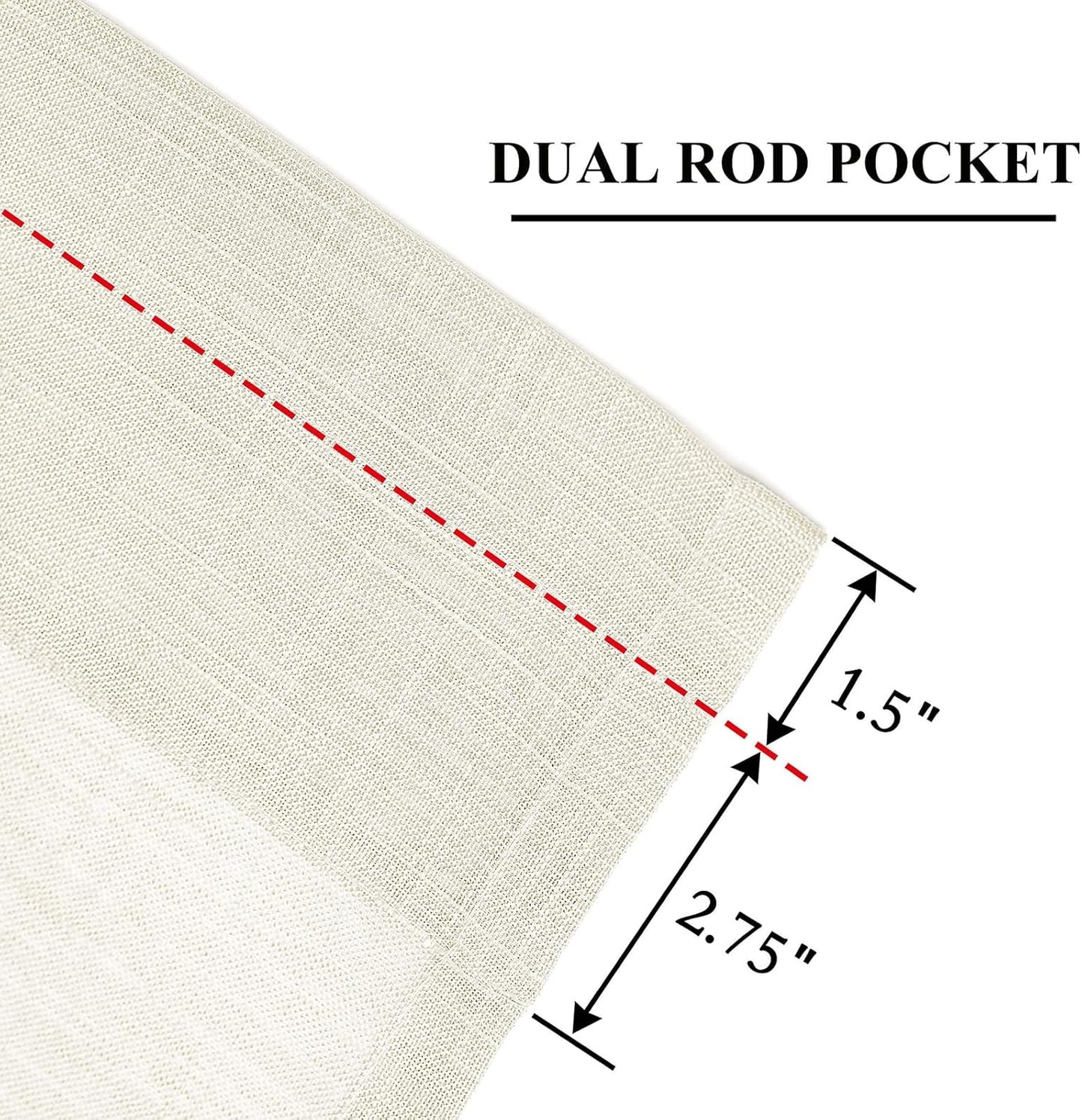 L.Z.E Beige Sheer Curtains 63 Inch Length for Living Room 2 Panels Set Linen Look Sheer Curtains & Drapes for Bedroom Dining Room Nursery Windows Solid Sheers Short Rod Pocket