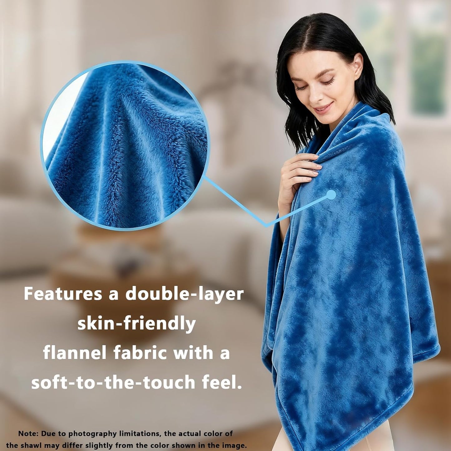 Ponchos for Women, Comfy Wearable Blanket, Gifts for People Who are Always Cold, Winter Shawl for Home, Office, Travel