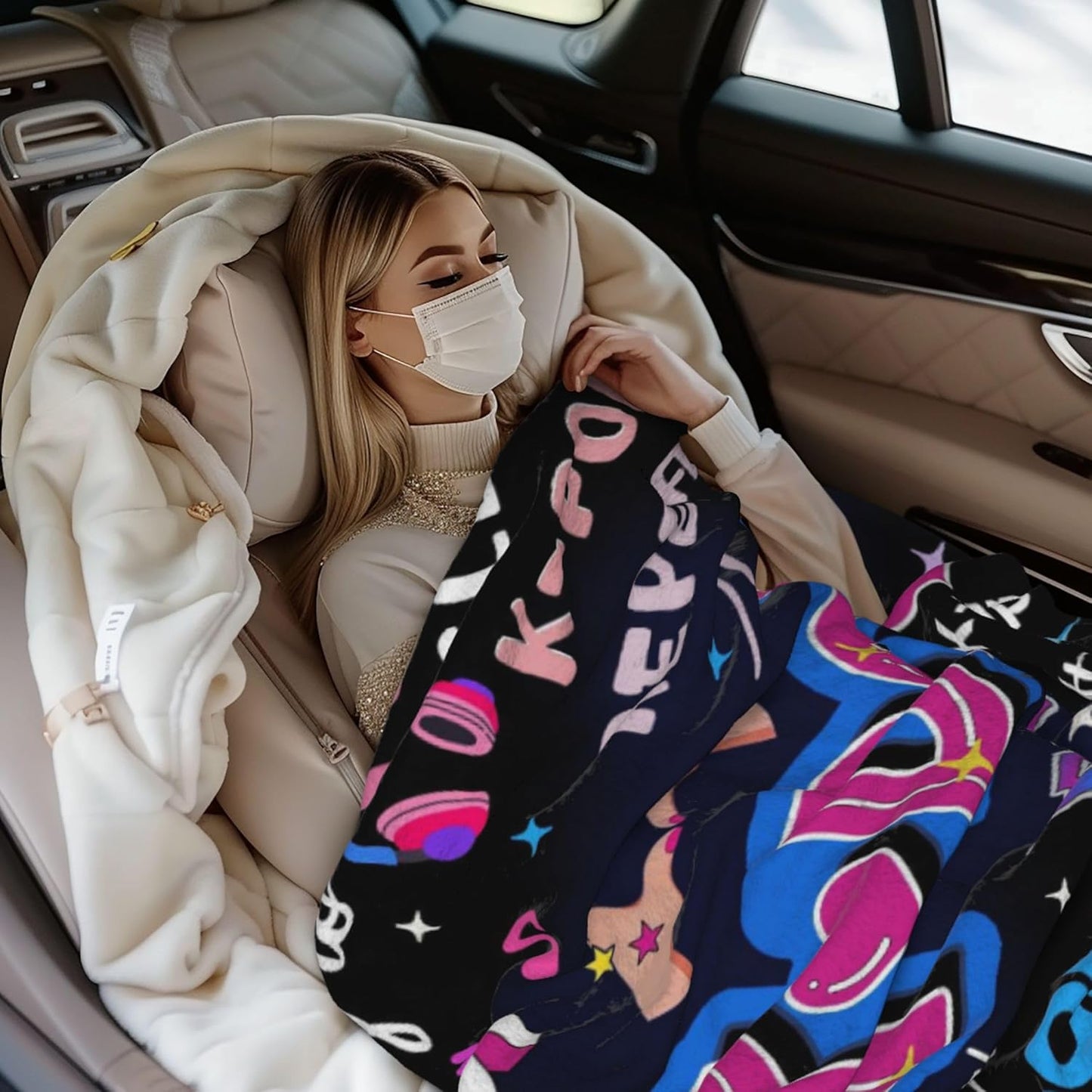 Kpop Gifts for Teen Girls, K-pop Blanket 60''x50'', k Pop Gifts for Girls, Kpop Merch, Kpop Blanket for Women, Korean Music Stuff, Christmas Birthday Gifts for BFF Girls Women