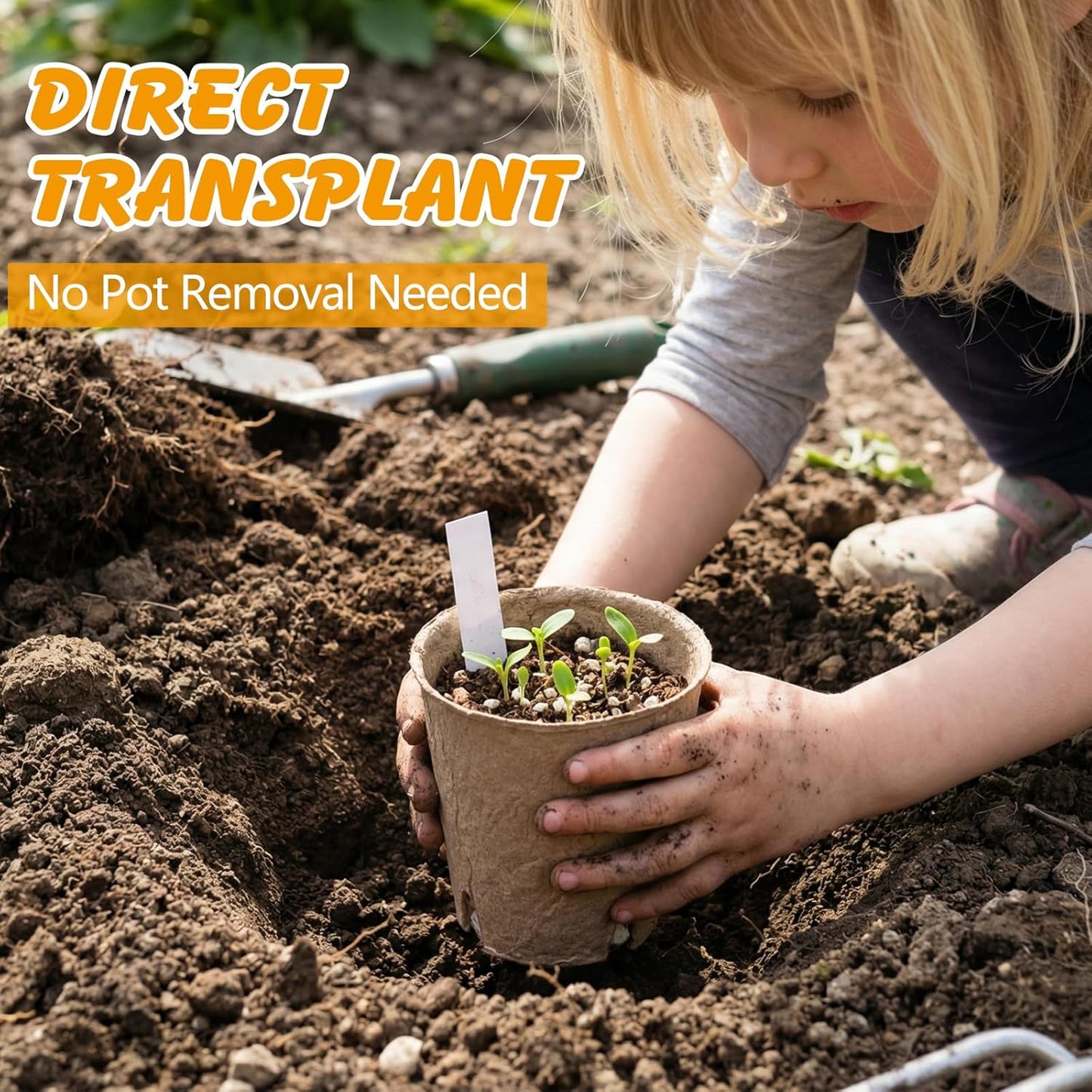 90-Pack 3.15 Inch Peat Pots for Seedlings with 100Plant Labels, Seed Starter Pots with Drainage Holes, Nursery Pots for Garden Planting