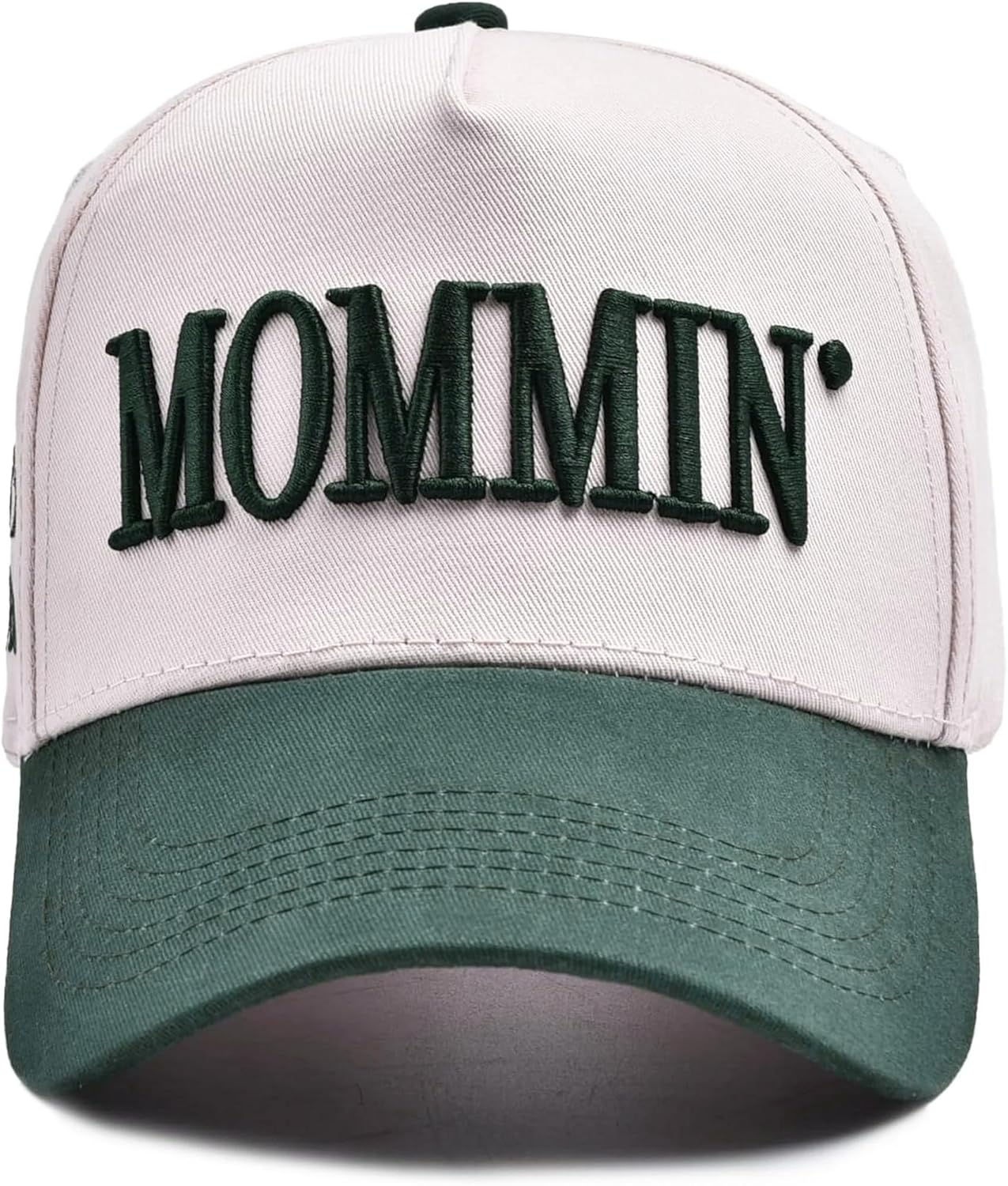 Women’s Mommin Trucker Hat – Vintage Two-Tone Ponytail Baseball Cap, Embroidered Adjustable Hat, Great Gift for Mom & Women