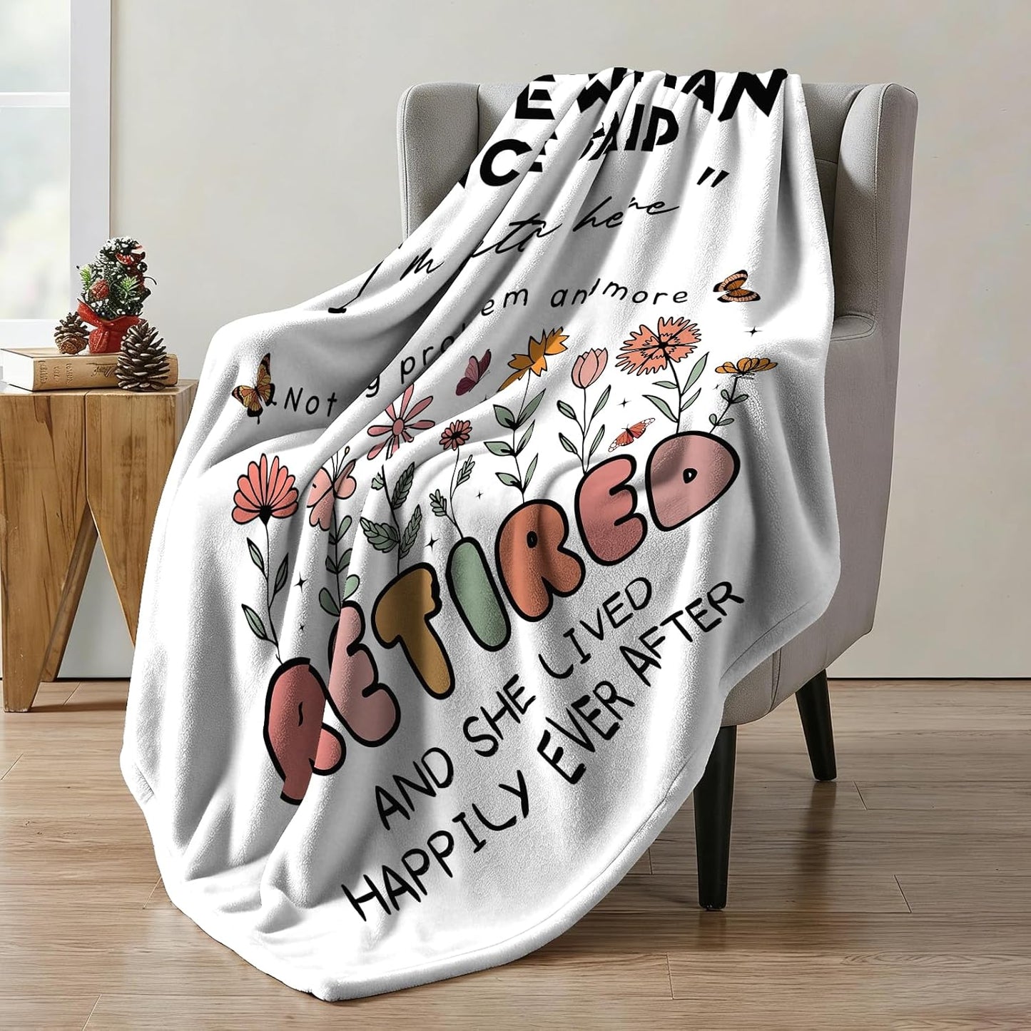 Retirement Gift for Woman 2026 Blanket 60" x 50", Retirement Gifts for Women Teacher Nurse, Farewell Going Away Goodbye Gifts for Coworker Retirees, Happy Retired Gift for Mom Grandma Sister