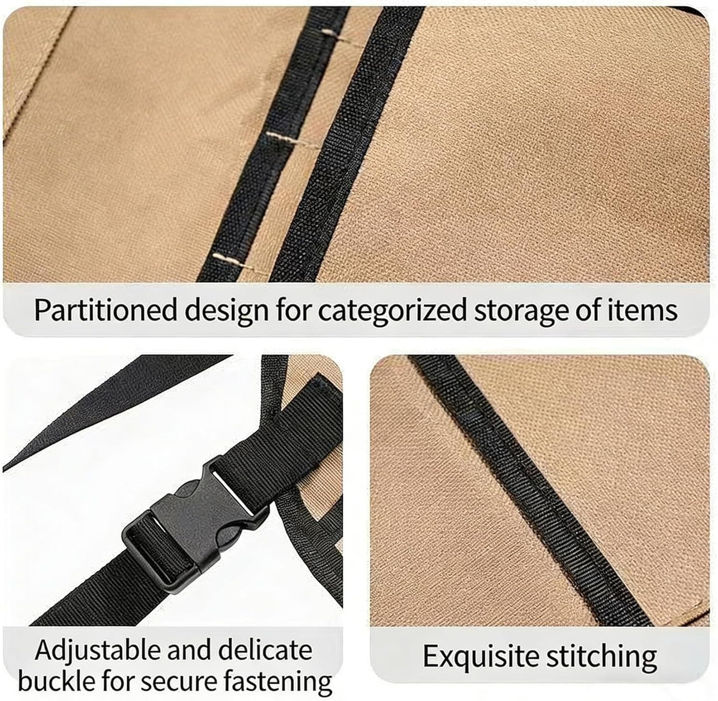 Work Tool Aprons for Men Women Waterproof Garden Apron with Pocket Torso Length Canvas Apron for Planting Woodworking