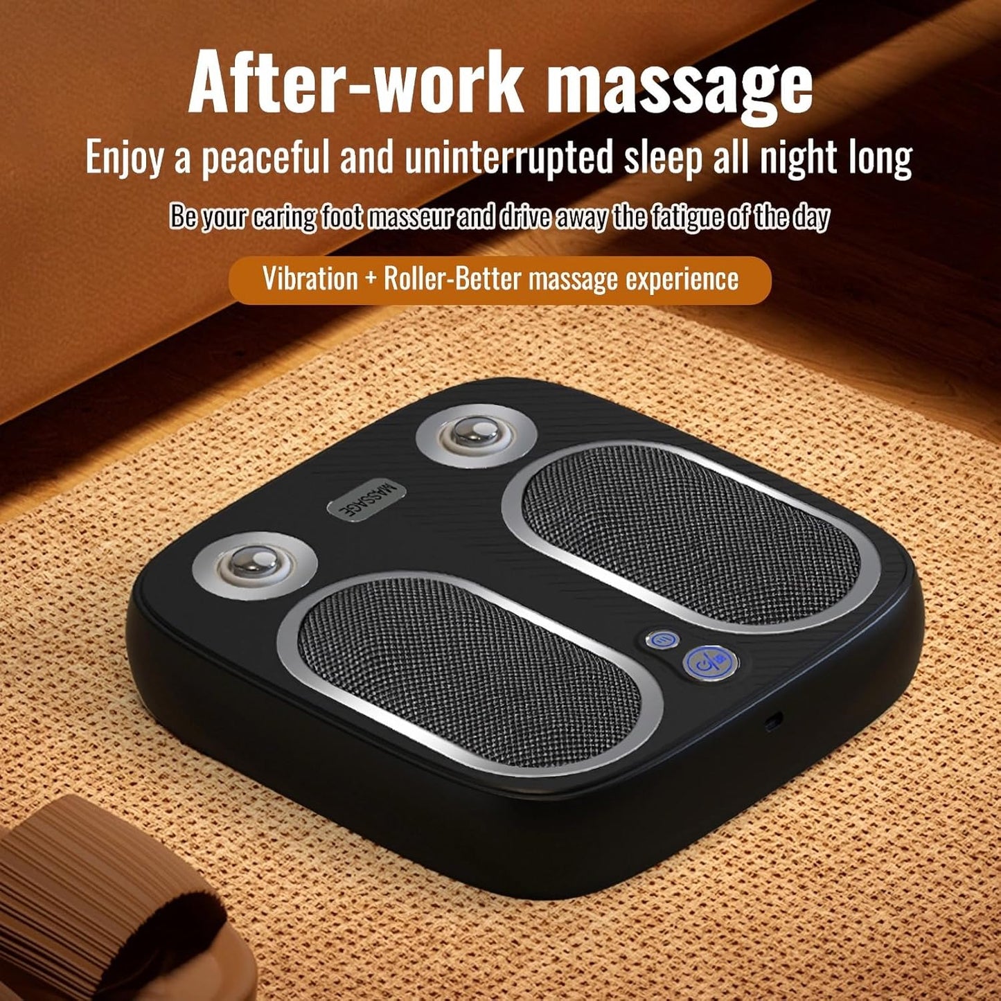 Shiatsu Foot Massager Machine with Heat - Deep Kneading, Air Compression, and Open-Toe Design for Full Foot Pain Relief - 3 Modes & 3 Intensities - Perfect for Home, Office, or Gift