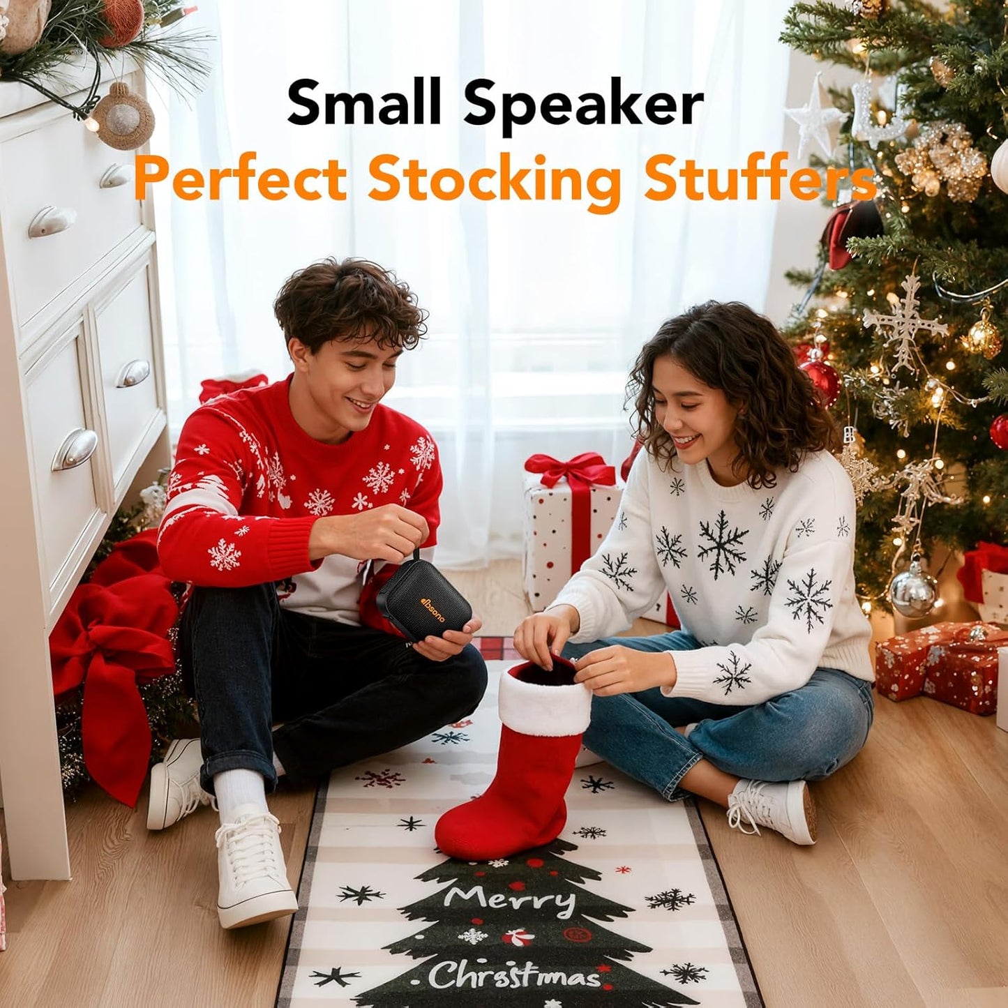 Portable Bluetooth Speaker Waterproof Gift: IPX5 HD Sound Up to 24H Playtime, TWS Pairing, Wireless Speakers with Lights, Travel Beach Essentials Birthday Gifts for Men Women Boys Girls-Black