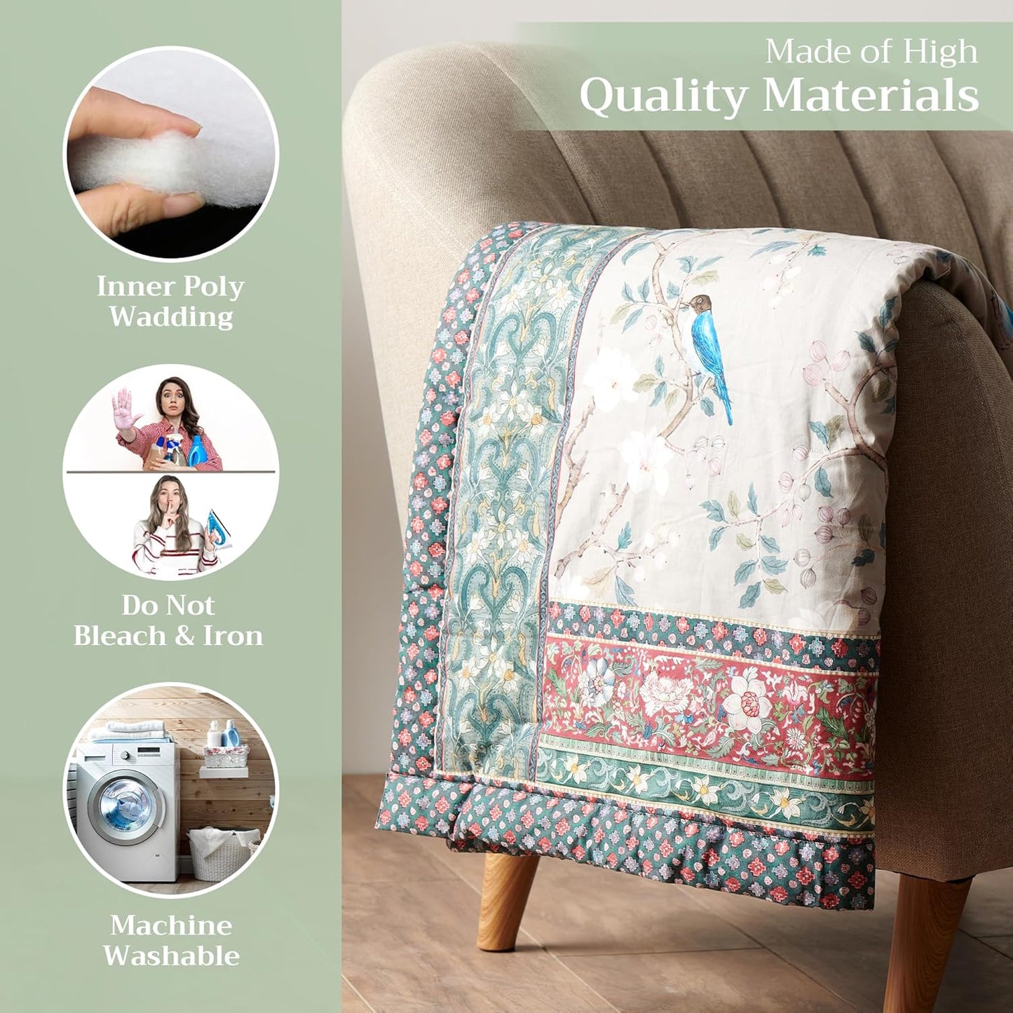 Maison d' Hermine Throw Blanket for Couch Lightweight Soft Warm Breathable Cotton Throw Blankets for Bed Girls Boys Women Men Gifts Sofa Travel Living Room Easter Gifts (50'' X 60'', Osaka)