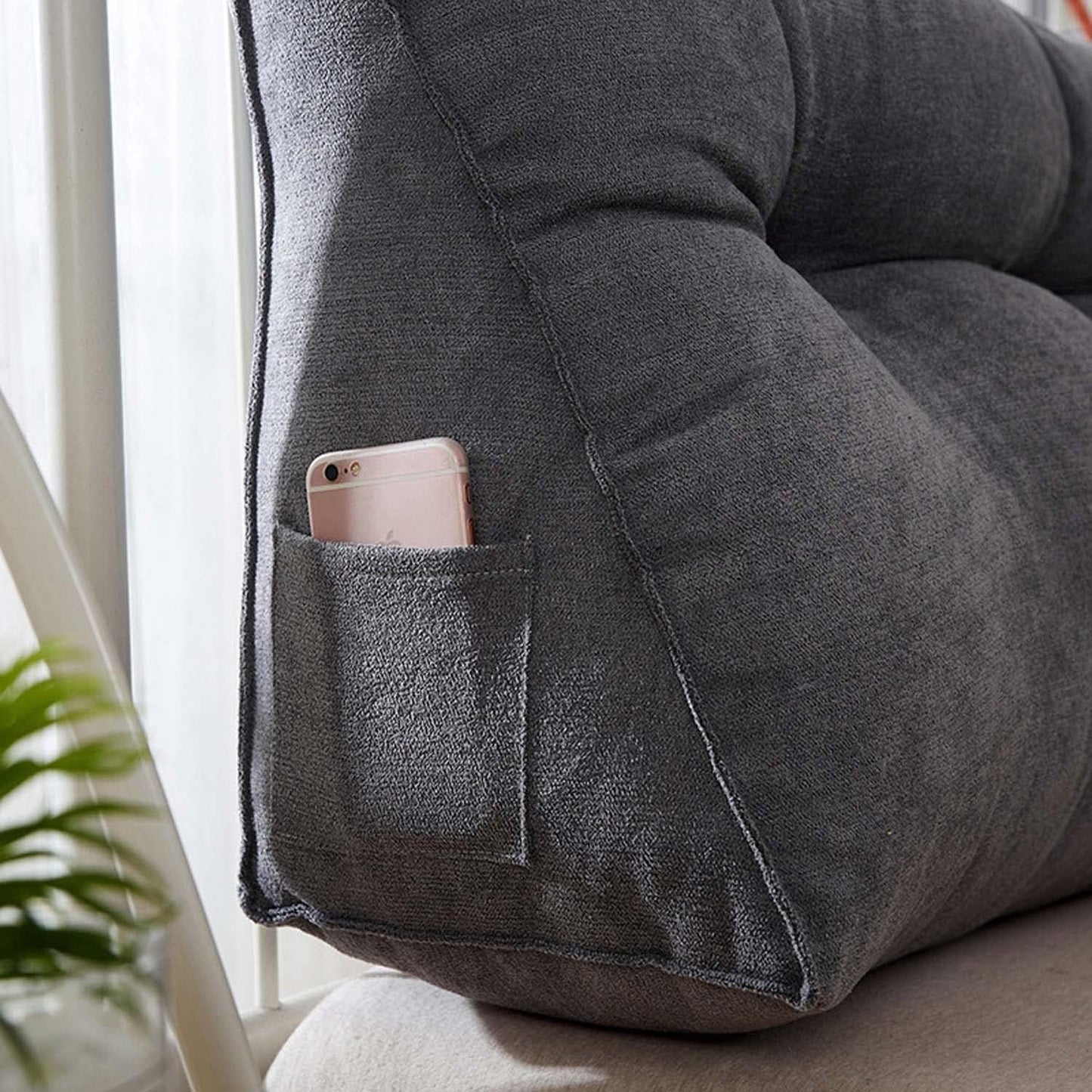 Adjustable Headboard Pillow for Day Beds & Sofas, Lumbar Support Backrest Cushion, Stylish Positioning Pillow for Comfort & Home Decor (Green 180x45x23cm)