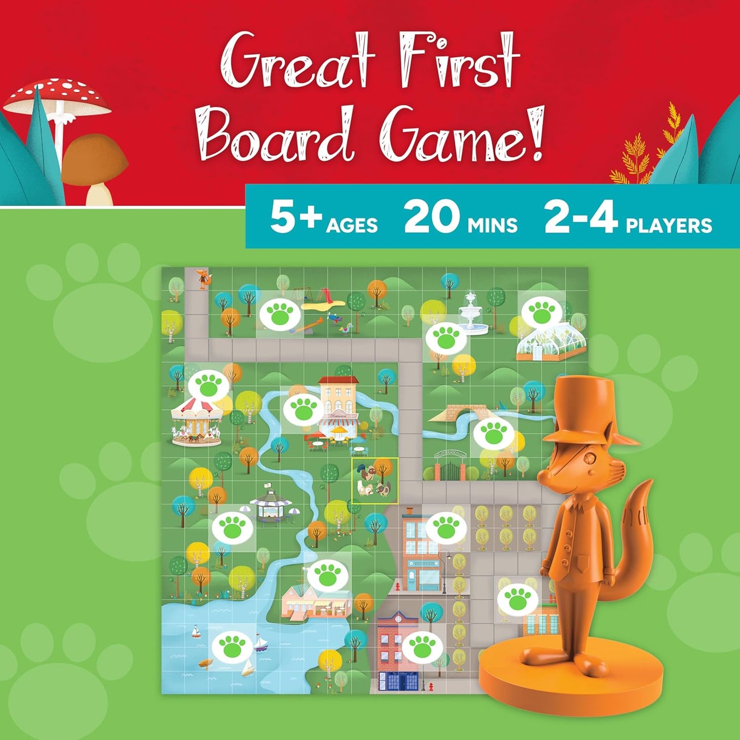 OUTFOXED, A CLASSIC WHO DUNNIT GAME FOR PRESCHOOLERS, 4 players