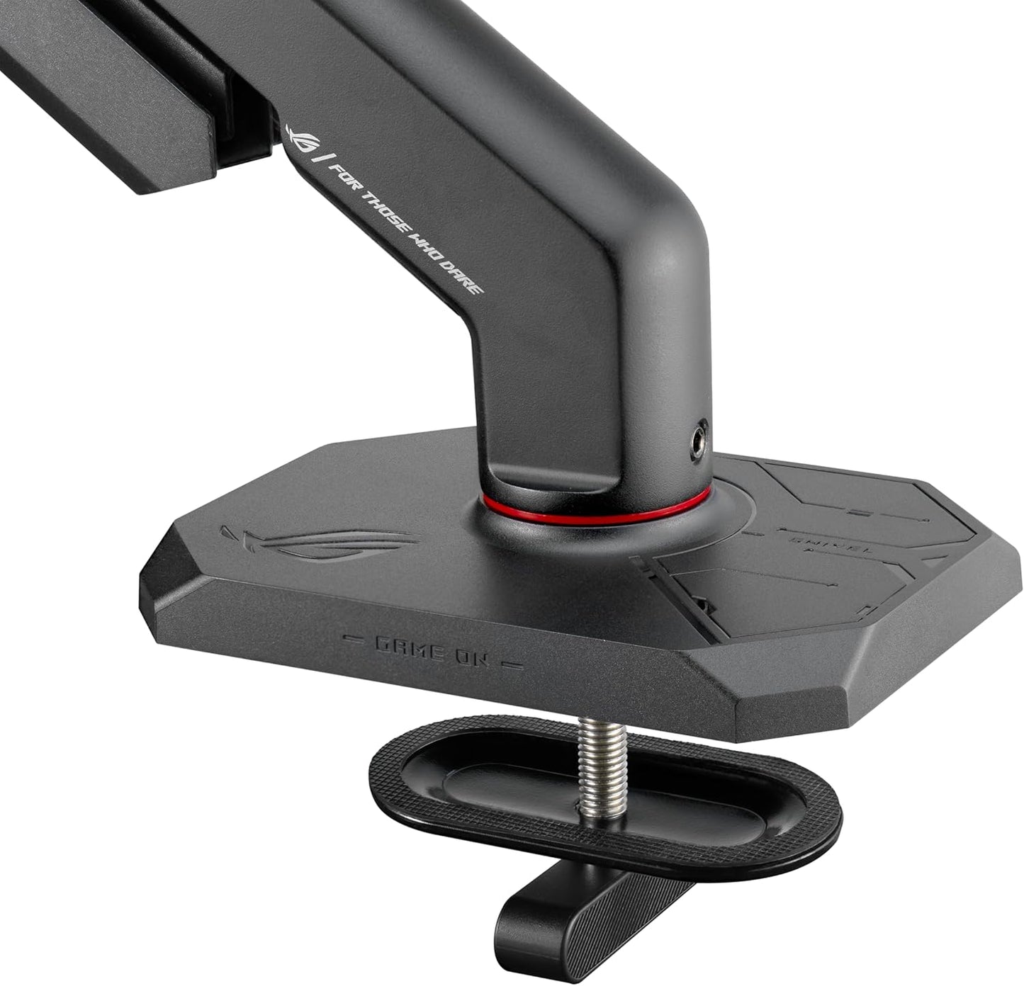 ROG Ergo Monitor Arm (AAS01R) – Mechanical Spring Monitor Mount with Desk Clamp and Grommet Mount, Holds Up to 49-inch* Within 13.5kg, Pivot/Swivel/Tilt/Rotation/Height Adjustable, VESA 100 x 100 mm