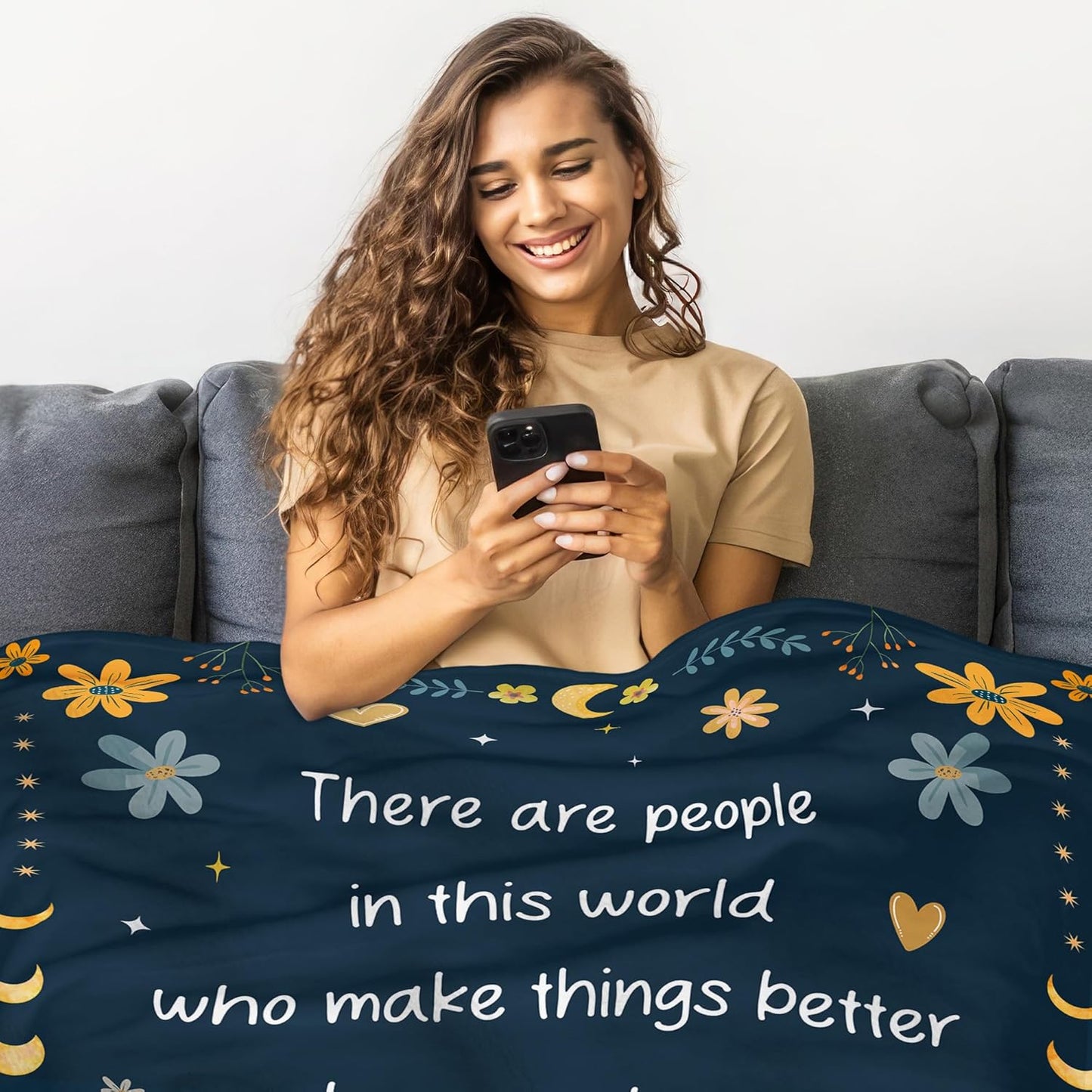 Thank You Gifts for Women - Soft Fleece Throw Blanket 60x80 in - Birthday Inspirational Retirement Gifts for Friend Coworkers Employee Nurses, Teacher Appreciation Gift Ideas