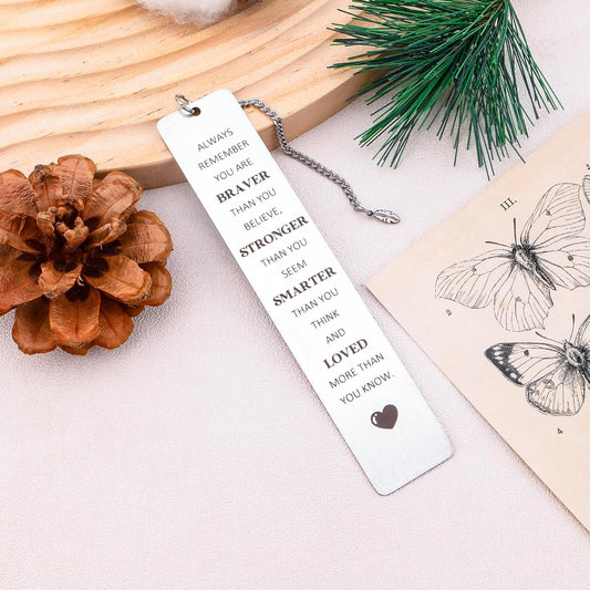 Inspirational Gifts for Women Men Metal Bookmark Book Accessories Motivational Cheer Up Encouragement Sobriety Gift Ideas Emotional Support Positive Affirmation Birthday Christmas Gifts