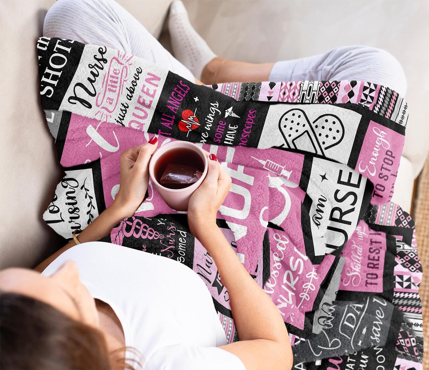 Nurse Gifts for Women, Gifts for Nurses Blanket 60"x50", Nursing Student Gifts, Nurse Practitioner Gifts, RN Gifts for Nurses, School Nurse Gifts, Nurse Appreciation Graduation Birthday Gifts