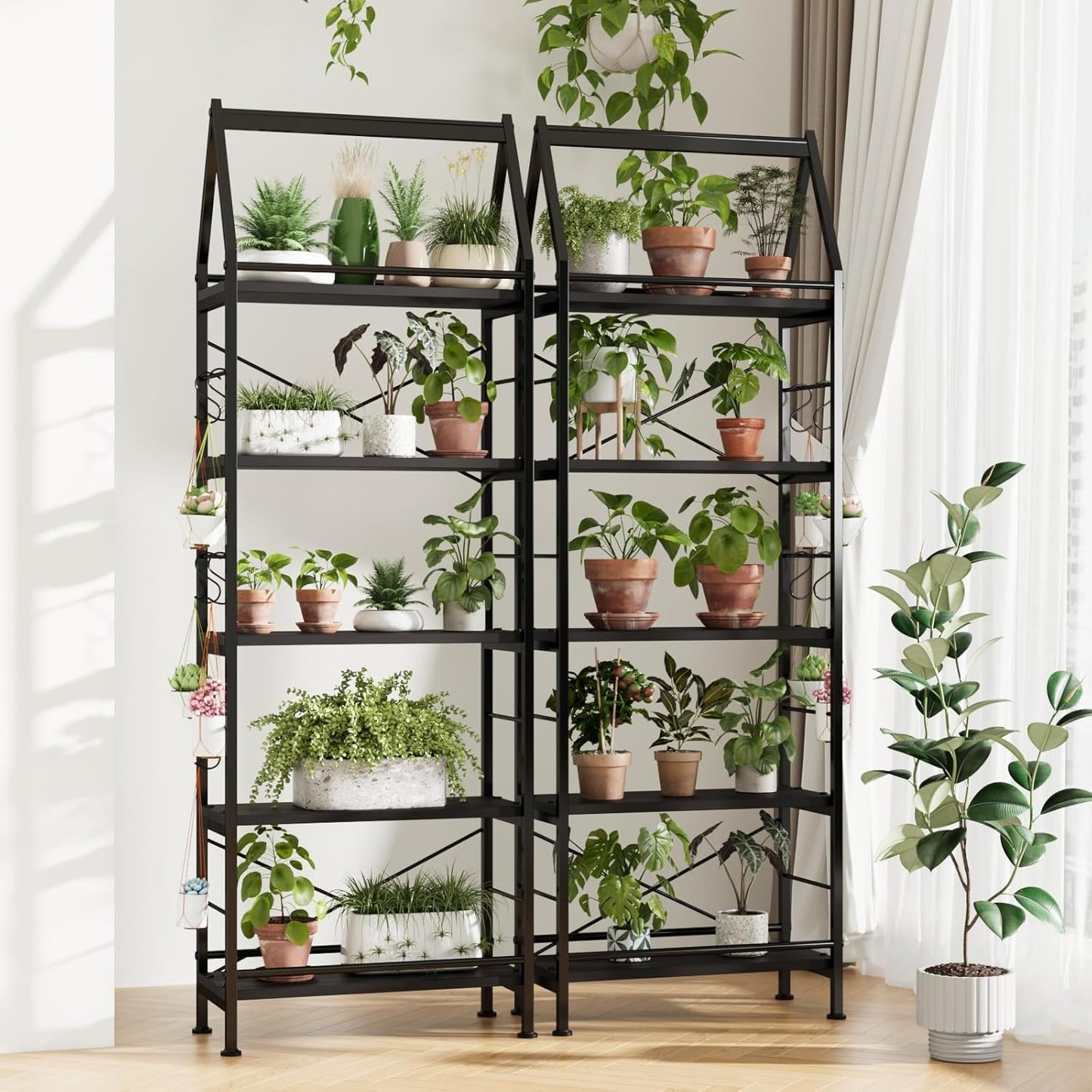 5-Tier Bookshelf, Standing Shelf Units,Tall Standing Bookcase, Modern Display Shelf Unit Storage Organizer Rack for Study Room Home Office,Black