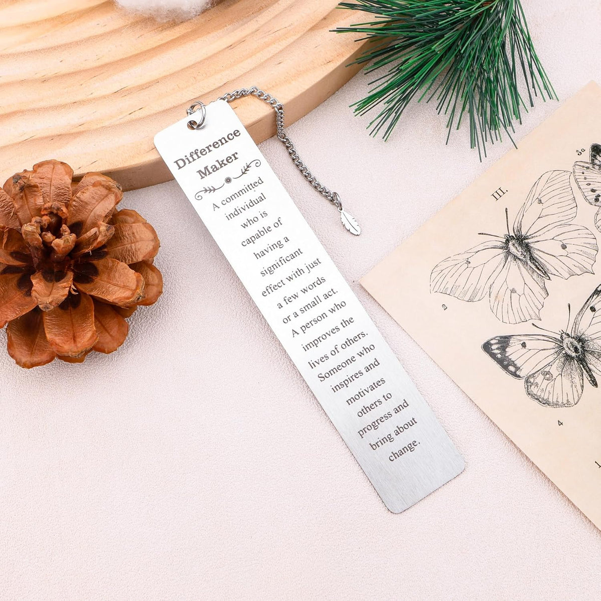 Thank You Gifts for Women Men Reading Lovers Metal Bookmark Book Accessories Difference Maker Employee Appreciation Coworker Leaving Farewell Inspirational Motivational Gift Unique Birthday Gifts