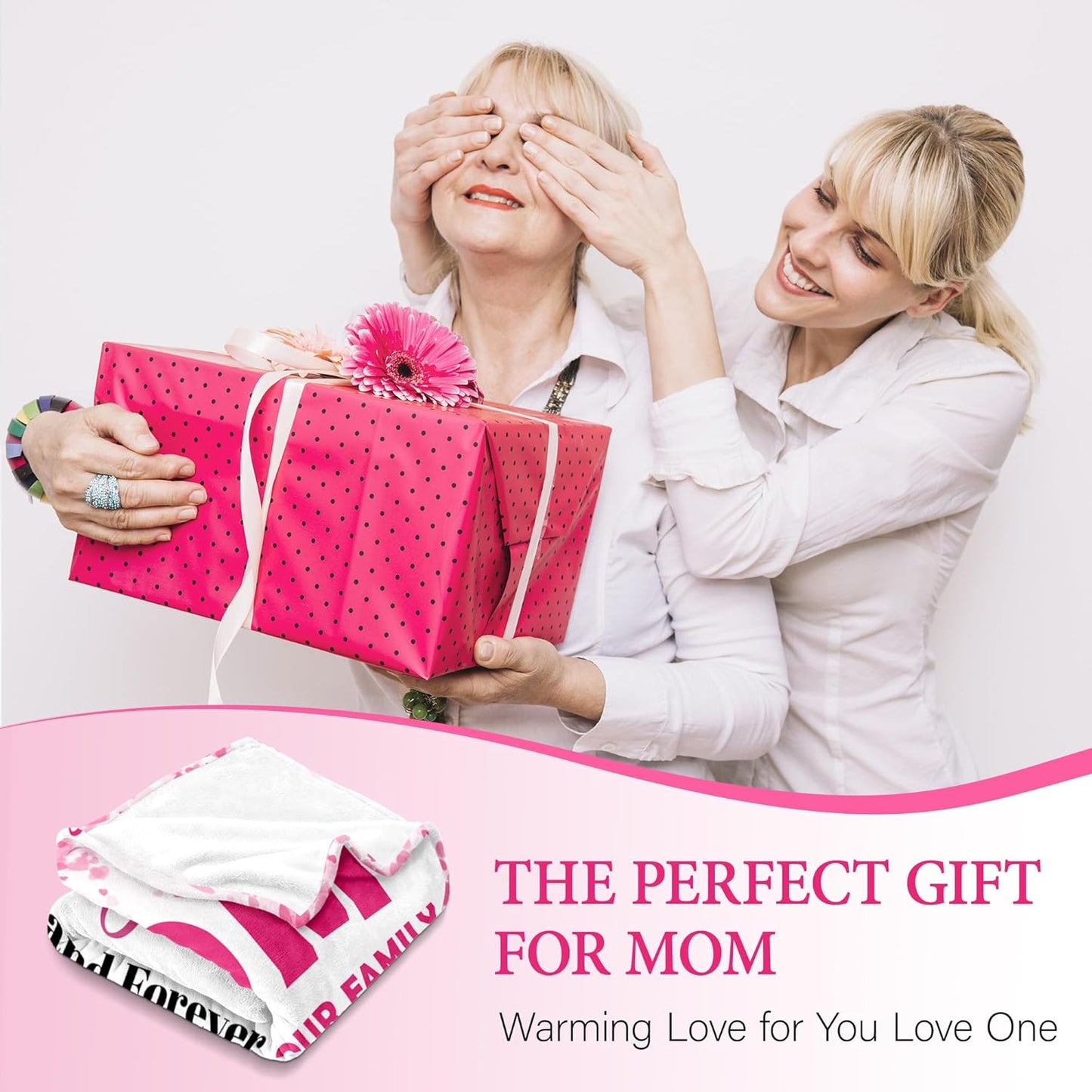 Gifts for Mom from Daughter Son - Mothers Day Blanket Gifts for Mom - Valentines Day & Christmas Birthday Gift Ideas for Moms - Best Mother Ever Presents - Soft Flannel Throw Blanket 60" x 80"