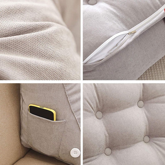 Reading Pillow Plump Polyester Fabric Lumbar Support Cushions Extra Large Reading for Bedroom Living Room 3 Colour 12Size (Colour: Green Size: 70 x 25 x 50 cm) (Green 50 x 25 x 50 cm)
