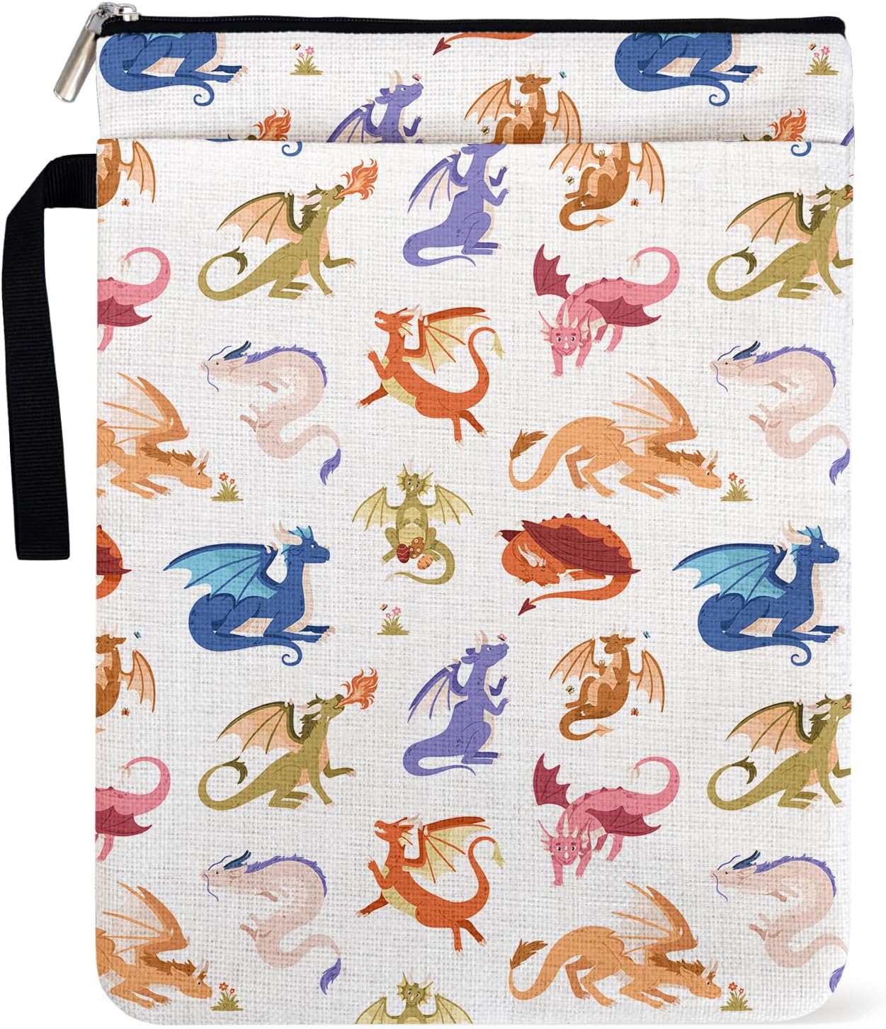 Romantasy Dark Academia Dragons Book Sleeve Pouch for Book Lovers Women, Bookish Book Cover Gifts, Book Inspired Gifts, Paperback Book Protector 9x12 Inch