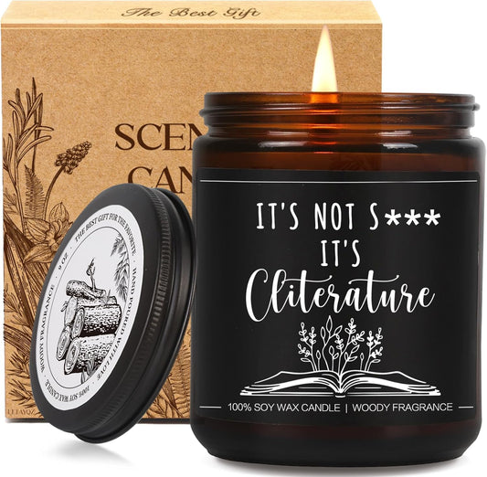Reading Candle, Dark Romance Decor, Bookish Gift, Funny Literature Candle Gifts for Book Lovers, Funny Reading Birthday Gifts for Book Lovers, Women, Men, Mom, Readers, Librarian, Bookworm