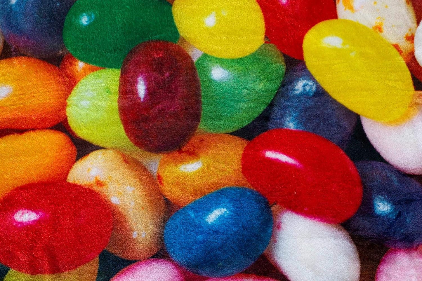 Jelly Bean Soft Throw Blanket | 45 x 60 Inch Cozy Lightweight Fleece Blanket