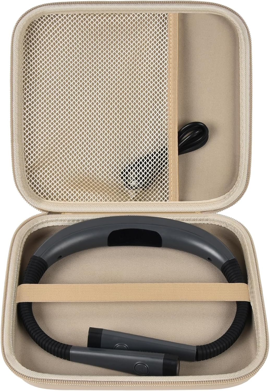 Case Compatible with Glocusent/ for Vekkia/ for LITOM/ for LEDGLE/ for TAKKUI/ for TSINGREE LED Neck Reading Light Book Light for Reading. Storage Carrying Holder for USB Cable (Box Only) -Light Khaki