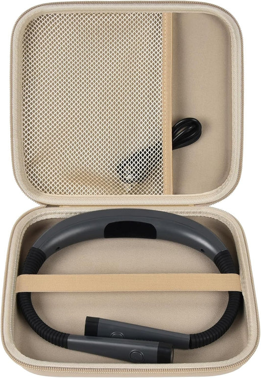 Case Compatible with Glocusent/ for Vekkia/ for LITOM/ for LEDGLE/ for TAKKUI/ for TSINGREE LED Neck Reading Light Book Light for Reading. Storage Carrying Holder for USB Cable (Box Only) -Light Khaki