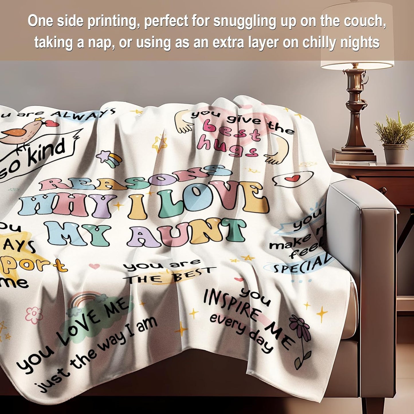 Aunt Gifts, Aunt Blanket, Aunts Birthday Gifts, Gift for Aunts from Niece Nephew, Best Auntie Ever Present Ideas for Christmas Mothers Day, to My Auntie Throw Blanket 60”x50”