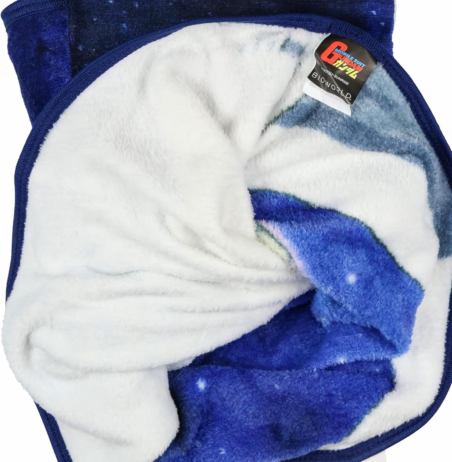 Bioworld Mobile Suit Gundam Blanket Mecha and Amuro Ray Anime Design Plush Throw 45" X 60"