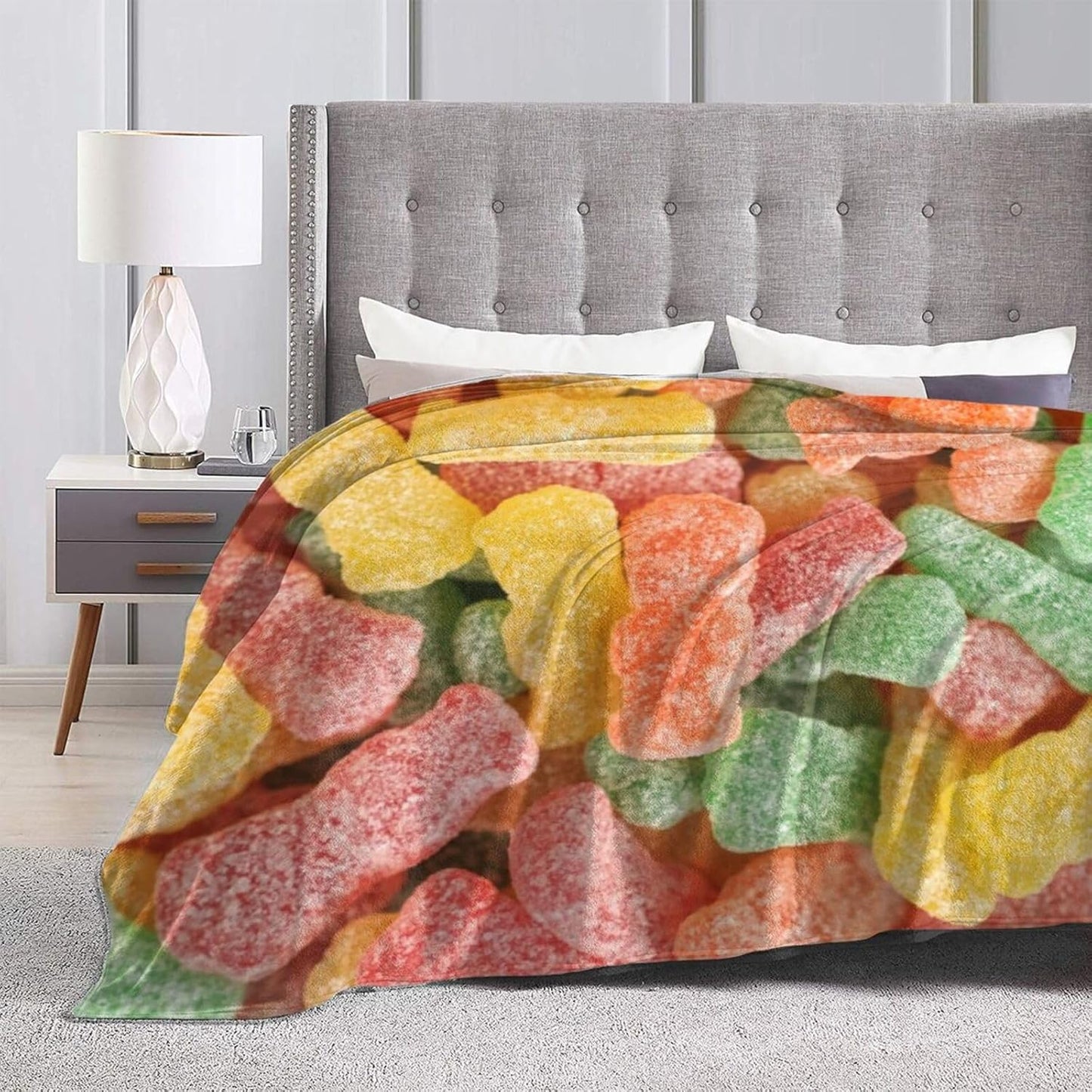Pindola Candy Throw Blanket Warm Lightweight Soft Cozy Warm Home Decoration 60"x50" for Teen