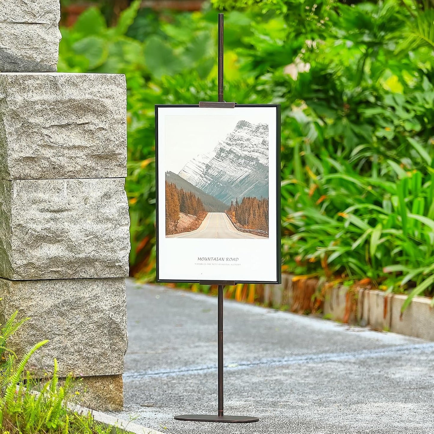 Adjustable Easel Stand for Sign, Art Display Stands for Frames up to 64", Metal Heavy Duty Floor Easels for Painting, Antique Tall Picture Easels with Base for Signs Photos Display
