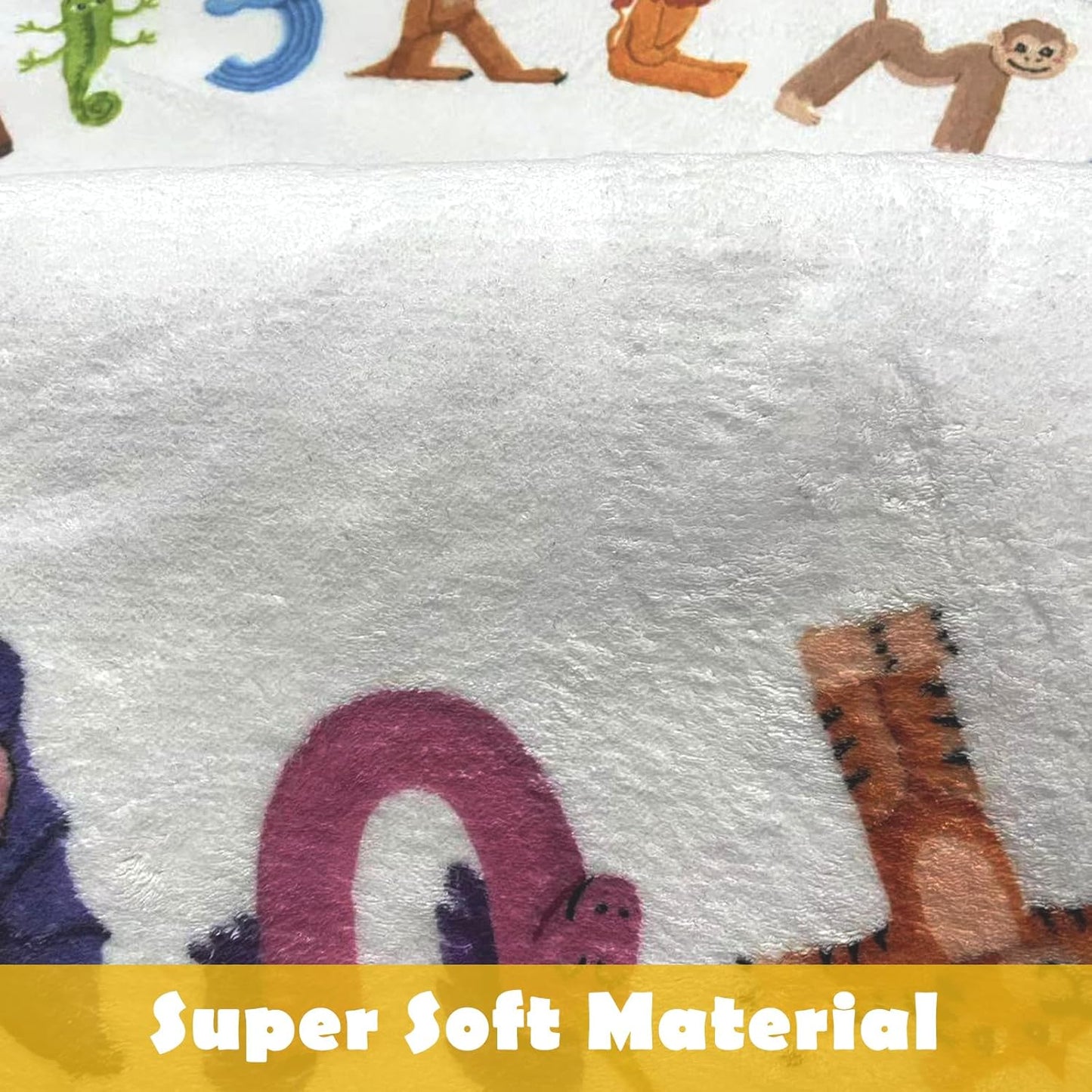 4ft Round ABC Kids Play Rug - Soft Crawling Mat, Non Slip Alphabet Educational Rug for Toddlers, Baby, Nursery, Playroom, Classroom, Bedroom Decor
