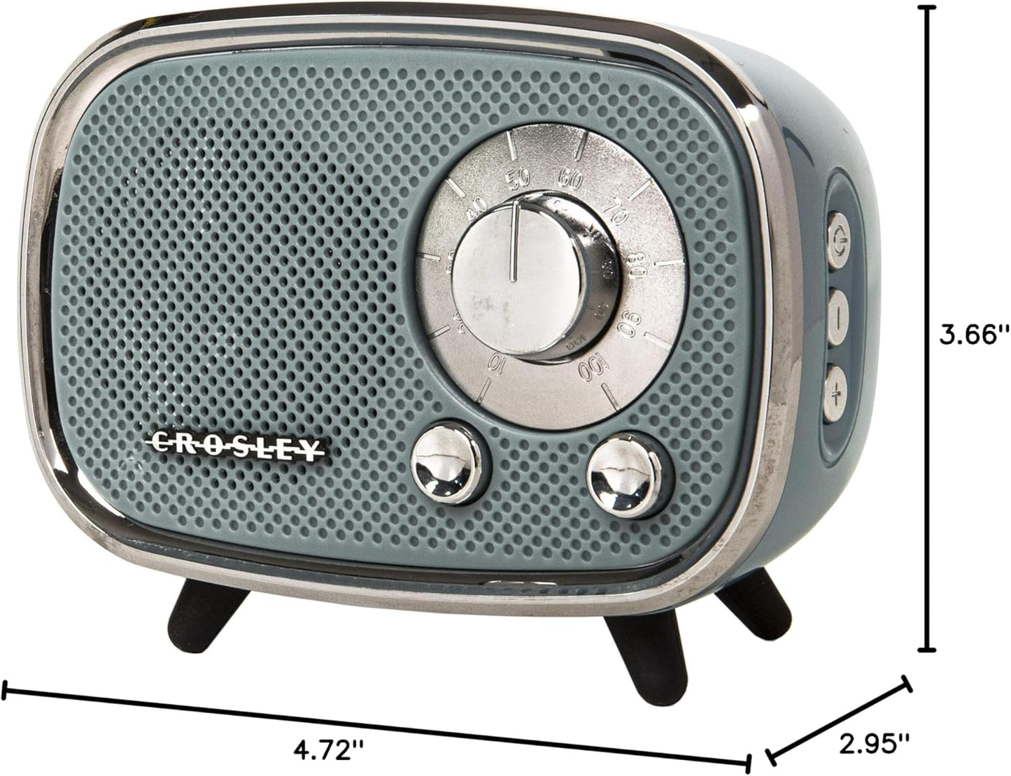 Crosley CR3039A-TN Rondo Retro Portable Rechargeable Bluetooth Speaker, Tourmaline