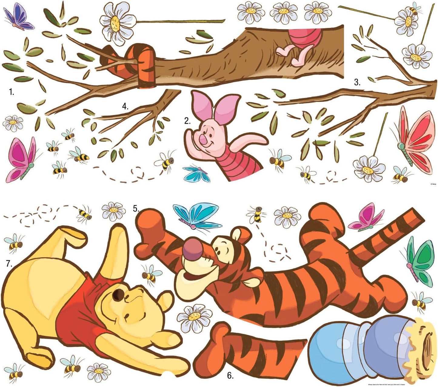RoomMates Disney Winnie The Pooh Swinging For Honey Giant Peel and Stick Wall Decals , RMK2463GM