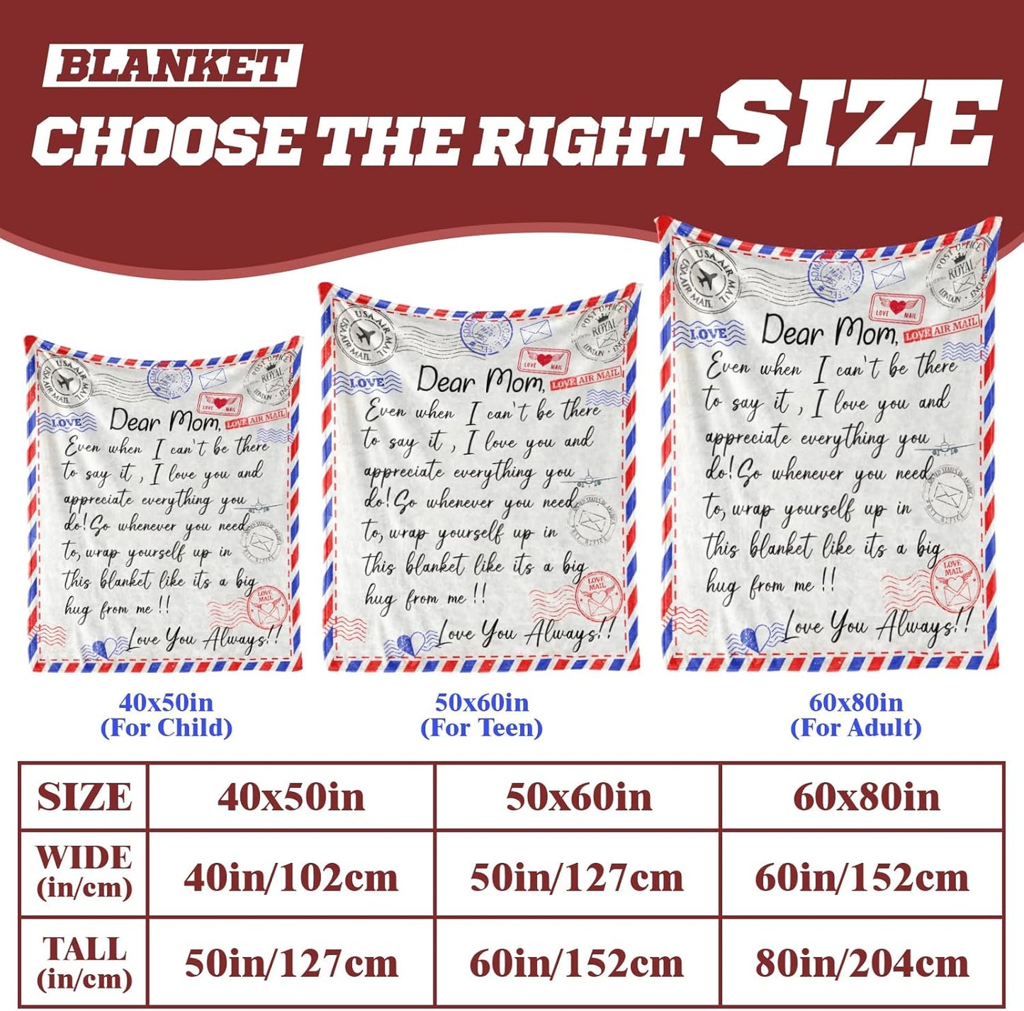 Gifts for Mom, Mom Birthday Gifts from Daughter Son, Mom Blanket, to My Mother Throw Blanket for Mothers Day Birthday Anniversary 60" x 50"