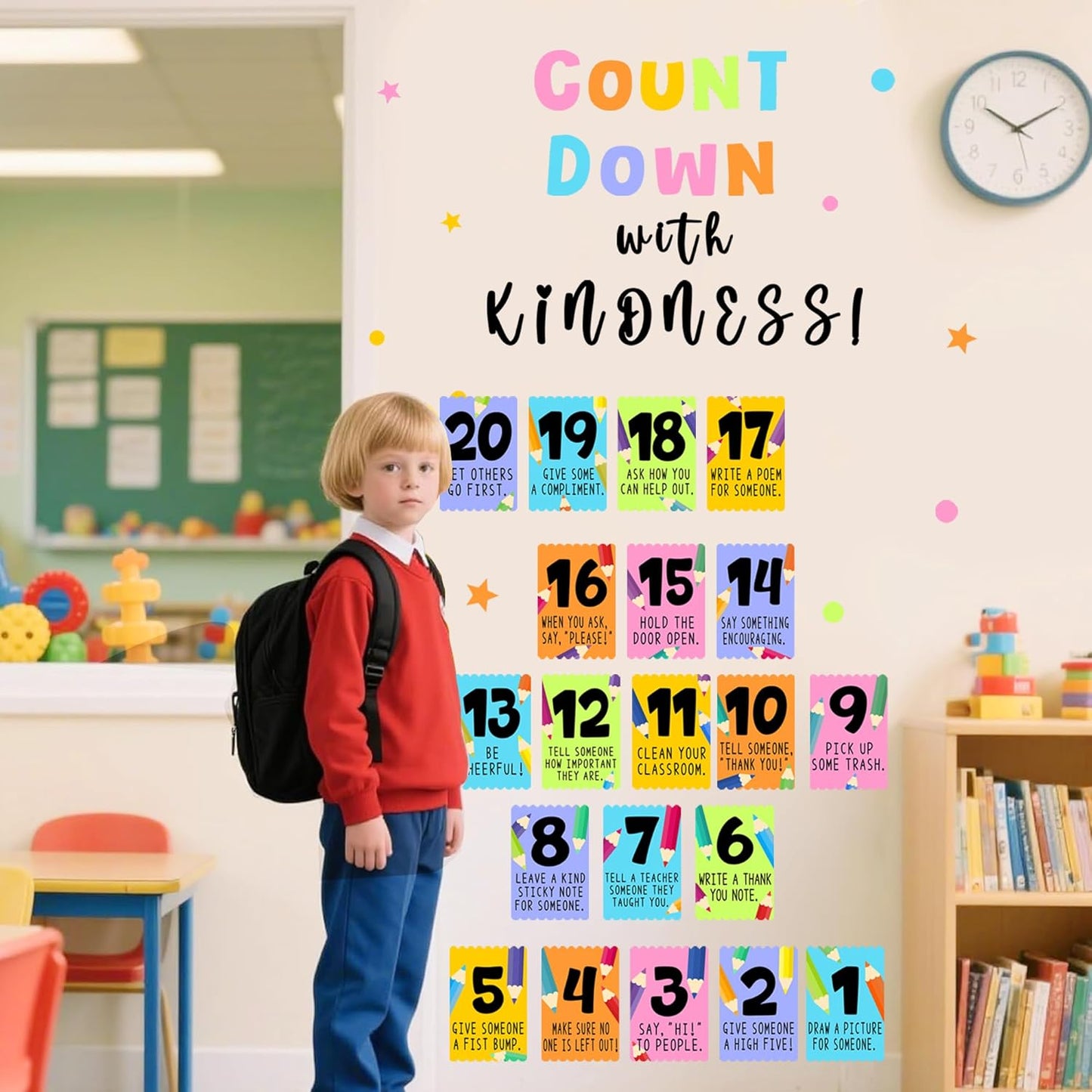 Colorful Kids Inspiring Wall Decals Positive Door Signs Decal for Nursery Colorful Motivational Wall Sticker Peel and Stick Self Affirmation Sticker for Playroom School Bulletin Board Teacher Supply