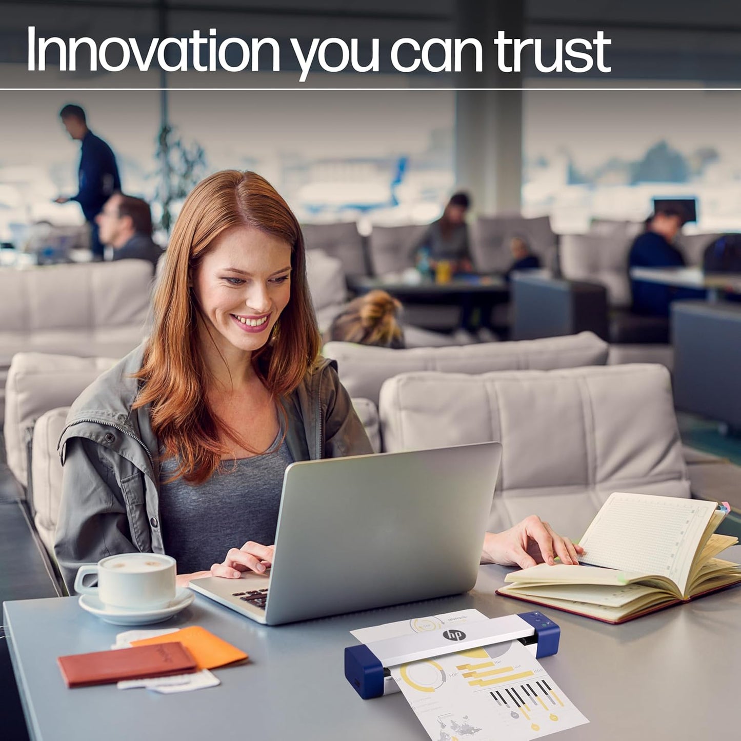 HP PS150 Portable Document Scanner | Compact, Portable, Wireless Digital Scanner with Duplex Mode for Home & Office | Rechargeable, USB & Wi-Fi Direct, Compatible with Mac & Windows PC and Laptop