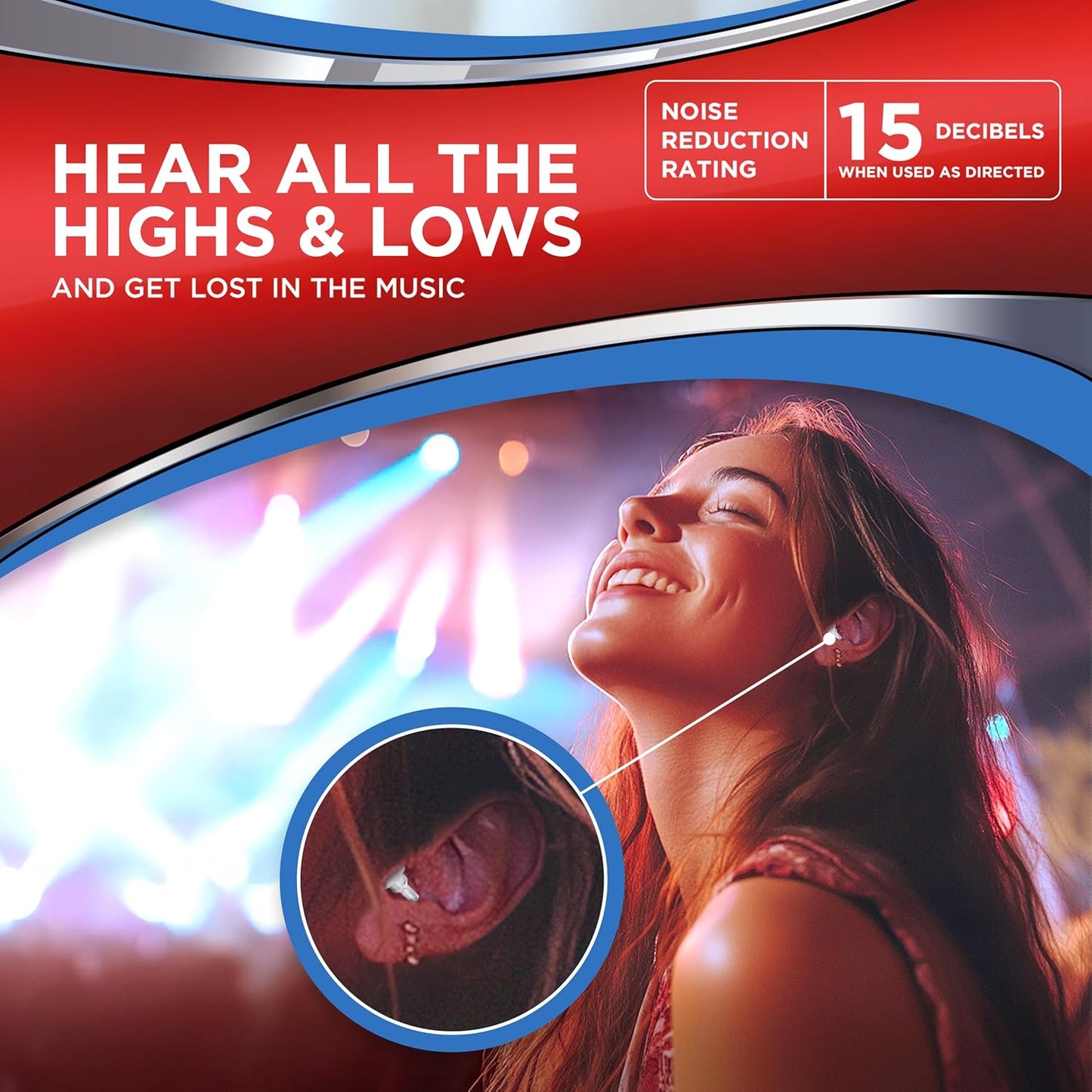 HEAROS High Fidelity Musician Ear Plugs Ultimate In Comfortable And Hearing Protection Professional Musicians Earplugs Noise Cancelling Earplugs For Concerts Motorcyclists Loud Events (1 Pair)