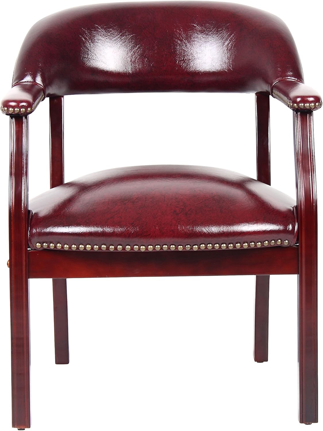 Boss Captain’s Chair In Burgundy Vinyl