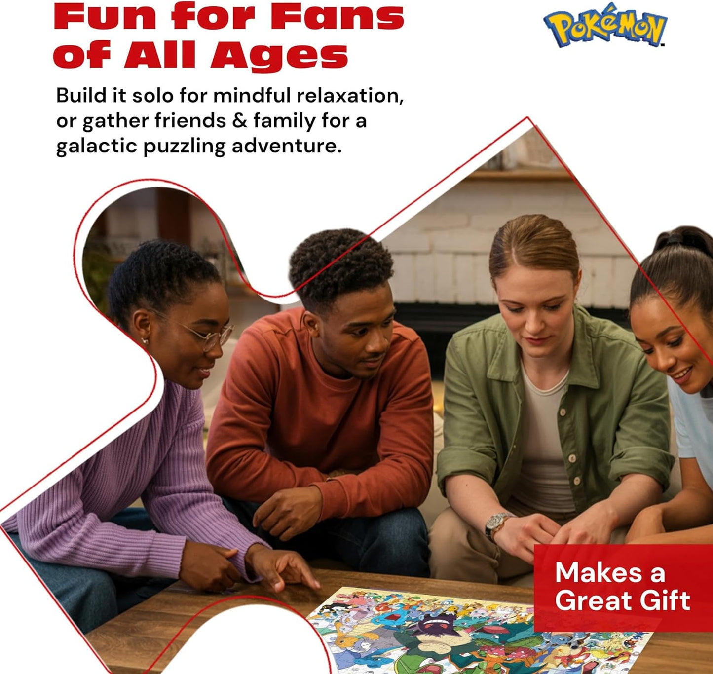 Buffalo Games - Pokémon - Fan Favorites - 300 Piece Jigsaw Puzzle for Adults - Vibrant Jigsaw Puzzles with Oversized Pieces - Finished Size 21.25 x 15.00