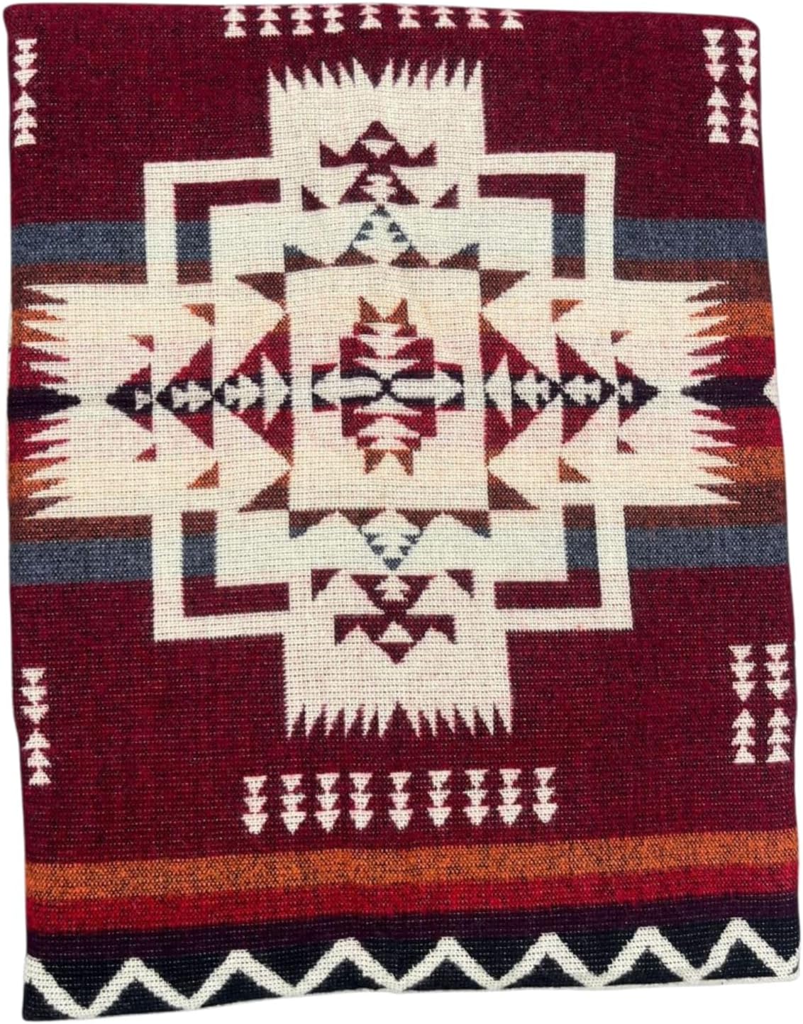 AHUAY Premium Hypoallergenic Alpaca Wool Blanket – Ultra Soft Warm Lightweight Andean Geometric Throw, Handmade in Ecuador (Red, Throw)