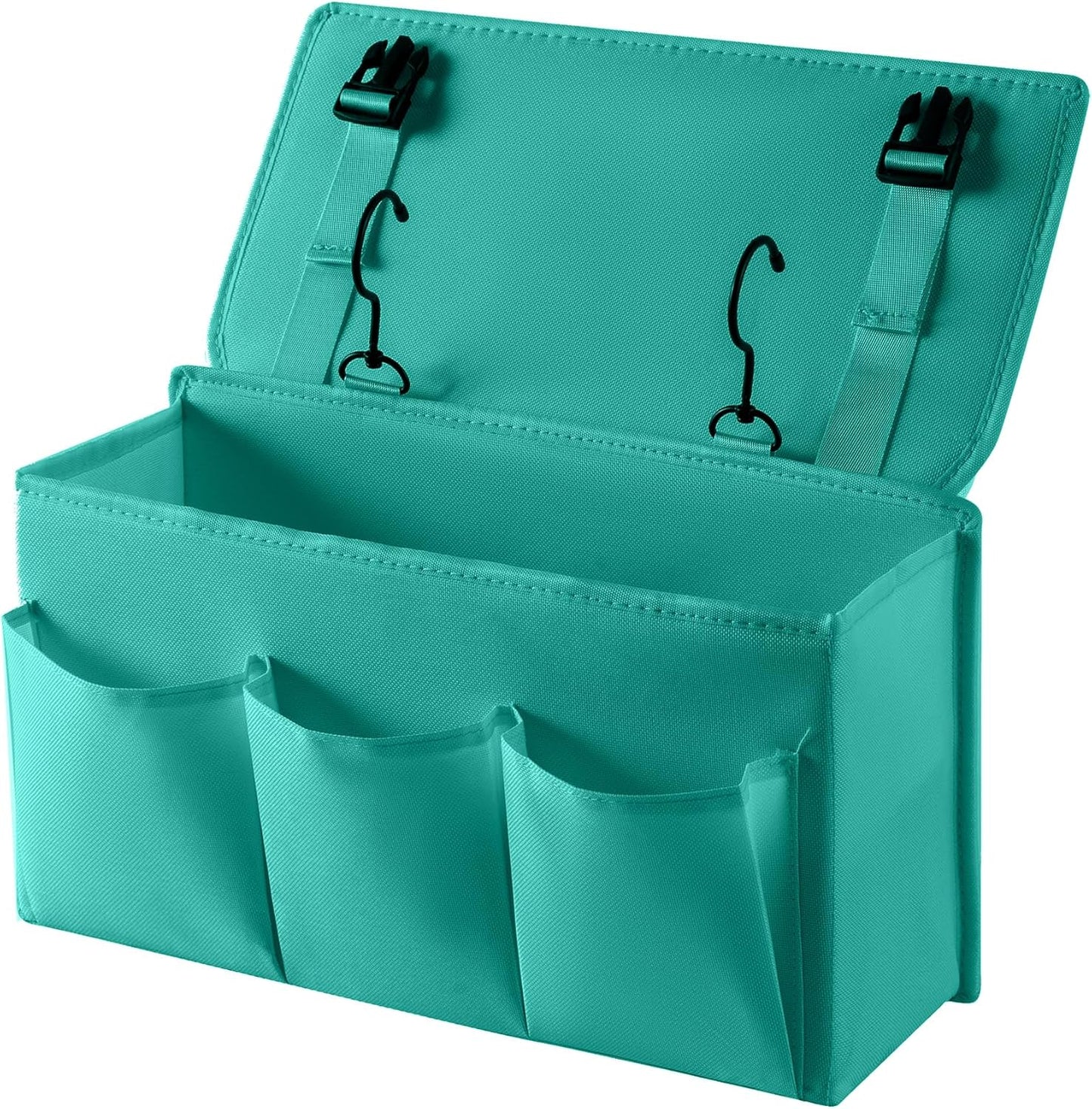 Bedside Caddy Bedside Storage Organizer ,Bed Caddy With Thickened Material Suitable for Homes, Dormitories, Hospitals, Cribs, RVs，Great for Magazines,Books ,Remote, Phone (Green)