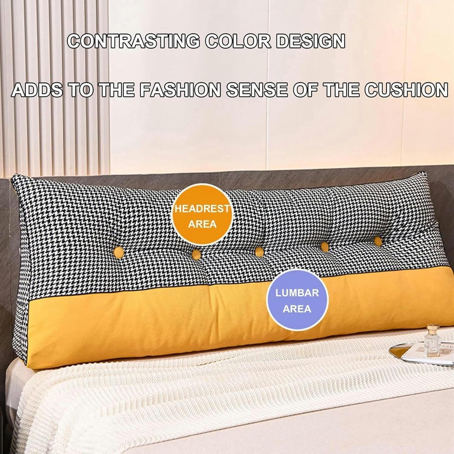 Triangular Headboard Pillow Twin, Wedge Bed Pillow Backrest Reading Pillow, Backrest Positioning Support Bolster Cushion