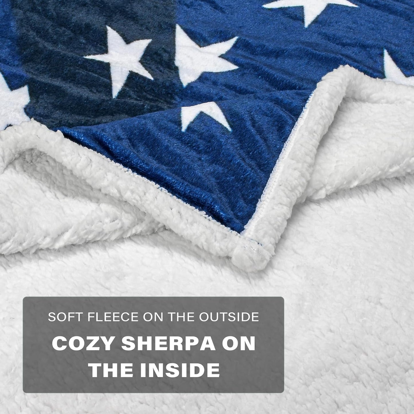 Tirrinia US Flag Patriotic Sherpa Throw American Flag Blanket, Cozy Sherpa Fleece Plush Bed Throw TV Blankets Reversible for Bed or Couch 4th of July Citizenship Election Veteran Gift