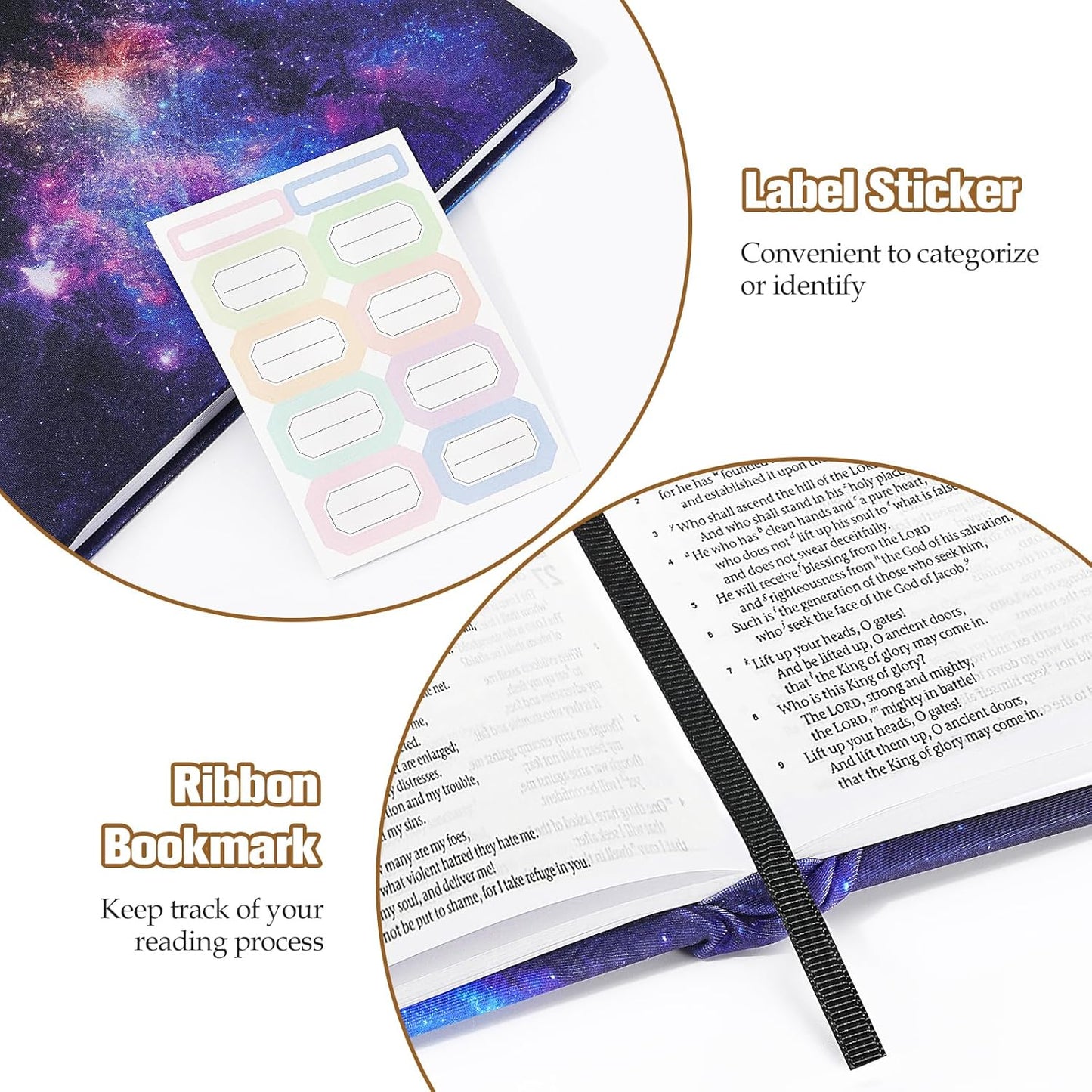Moko Stretchable Book Cover, Reusable Jumbo Cover Protector for Textbook Hardcover Books 9 x 11 in, Fabric Book Sox, Back to School Supplies, 7 PCS