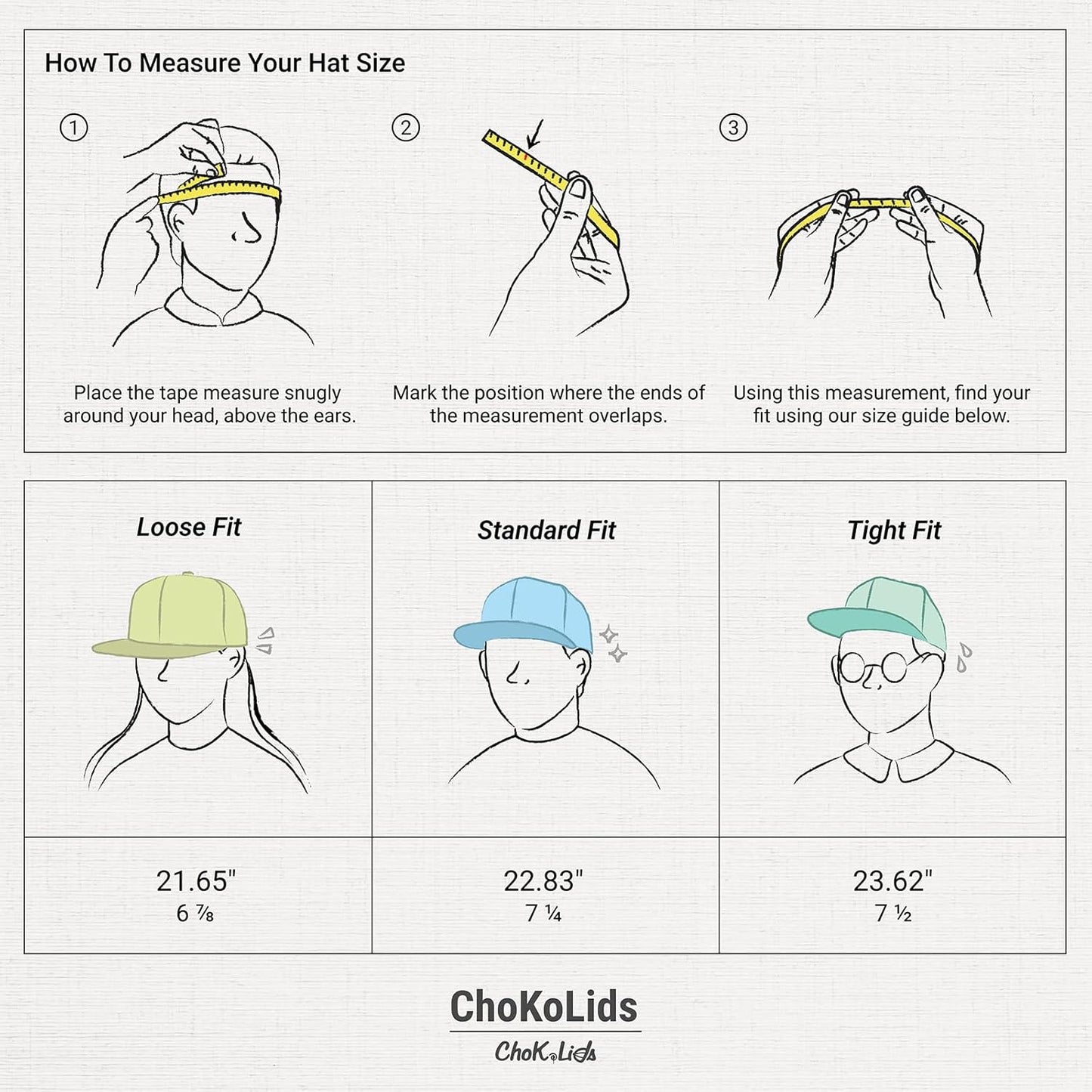 CHOK.LIDS Flat Bill Visor Classic Snapback Hat Blank Adjustable Brim High Top End Trendy Color Style Plain Tone Baseball Cap