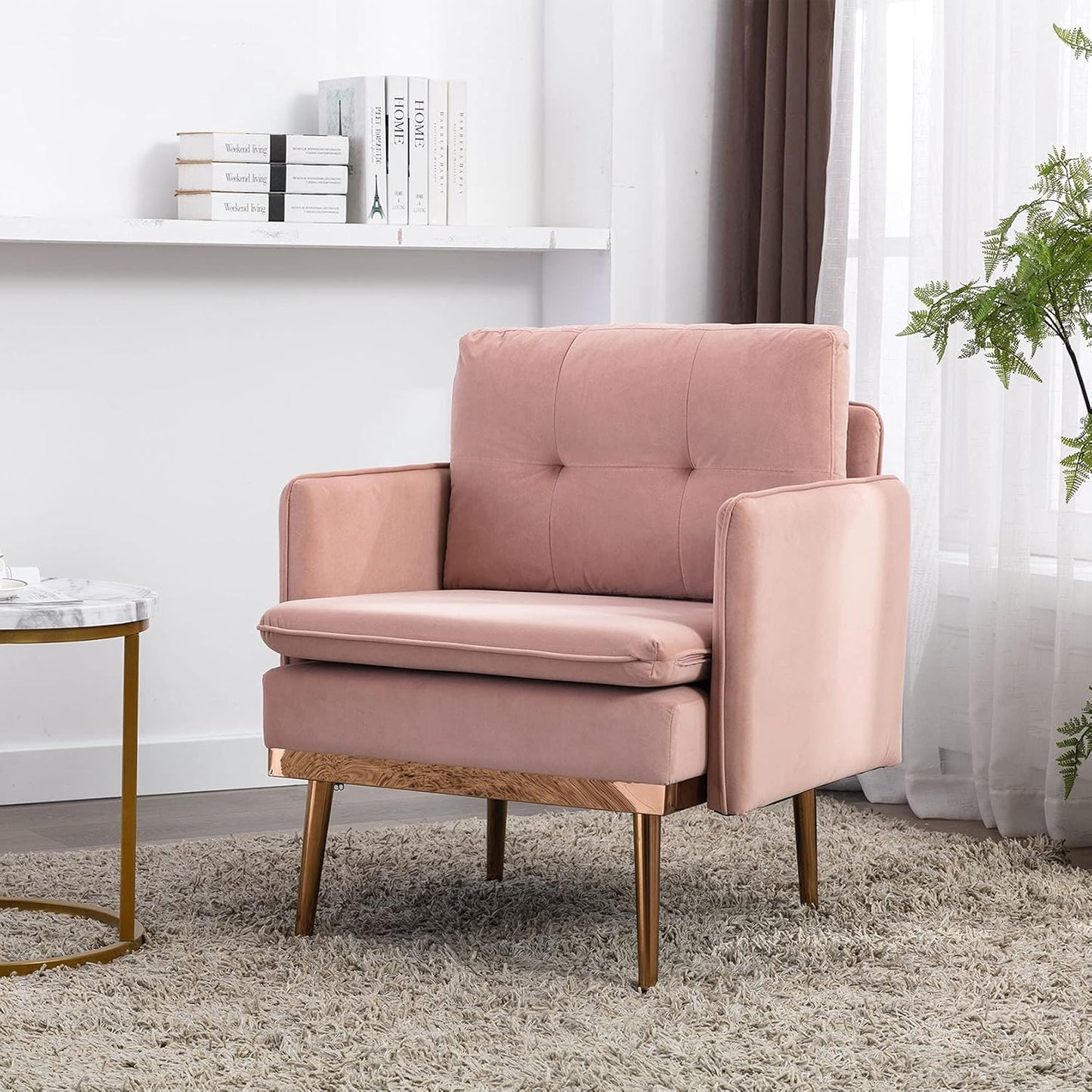 Upholstered Sofa Chairs Modern Single Reading Chair Fabric Armchair for Living Room Ergonomic Lounge Chair Club Chair Home Seating