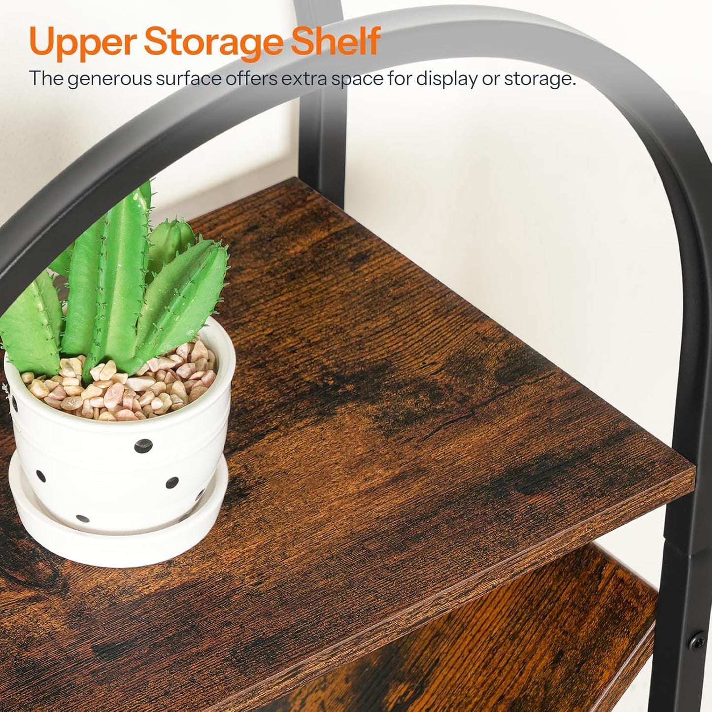 HOOBRO Tree Bookshelf, 8-Tier Floor Standing Bookshelf, Storage Organizer Bookcase for Books/CDs, Wooden Arched Tall Bookshelf for Living Room, Bedroom, Study, Rustic Brown and Black BF07SJ01