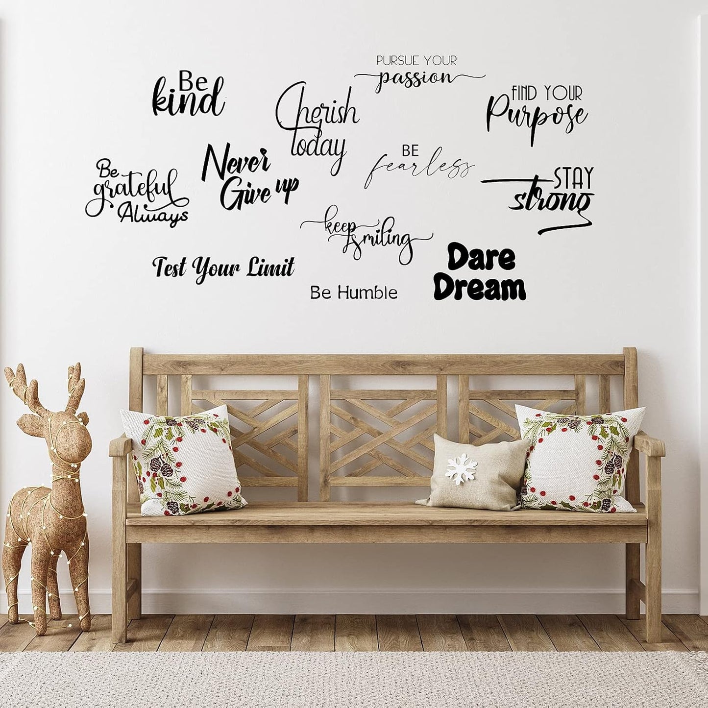 Fumete 12 Pcs Inspirational Quotes Wall Decals Peel and Stick Vinyl Mirror Stickers Motivational Saying Decals Positive Stickers for Bedroom Classroom Bathroom Office Teen Dorm Art Decor