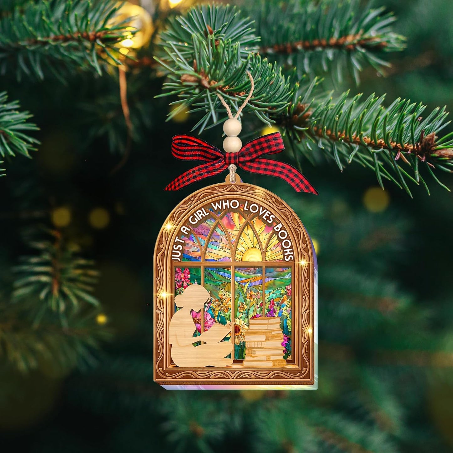 HEXMOZ Book Lover Christmas Ornaments 2025 - Book Lovers Gifts for Women - Book Ornaments for Christmas Tree - Gift Ideas for Book Lovers, Readers, Bookworms, Book Club, Bookish, Readers, Librarians