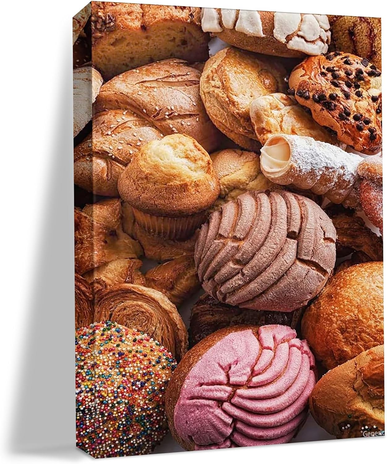 Mexican Pastries Sweet Bread Food Poster Picture HD Canvas Print Famous Artwork Beautiful Home Decor Holiday Bedroom Gift Wall Art Decor 8x10inch Framed
