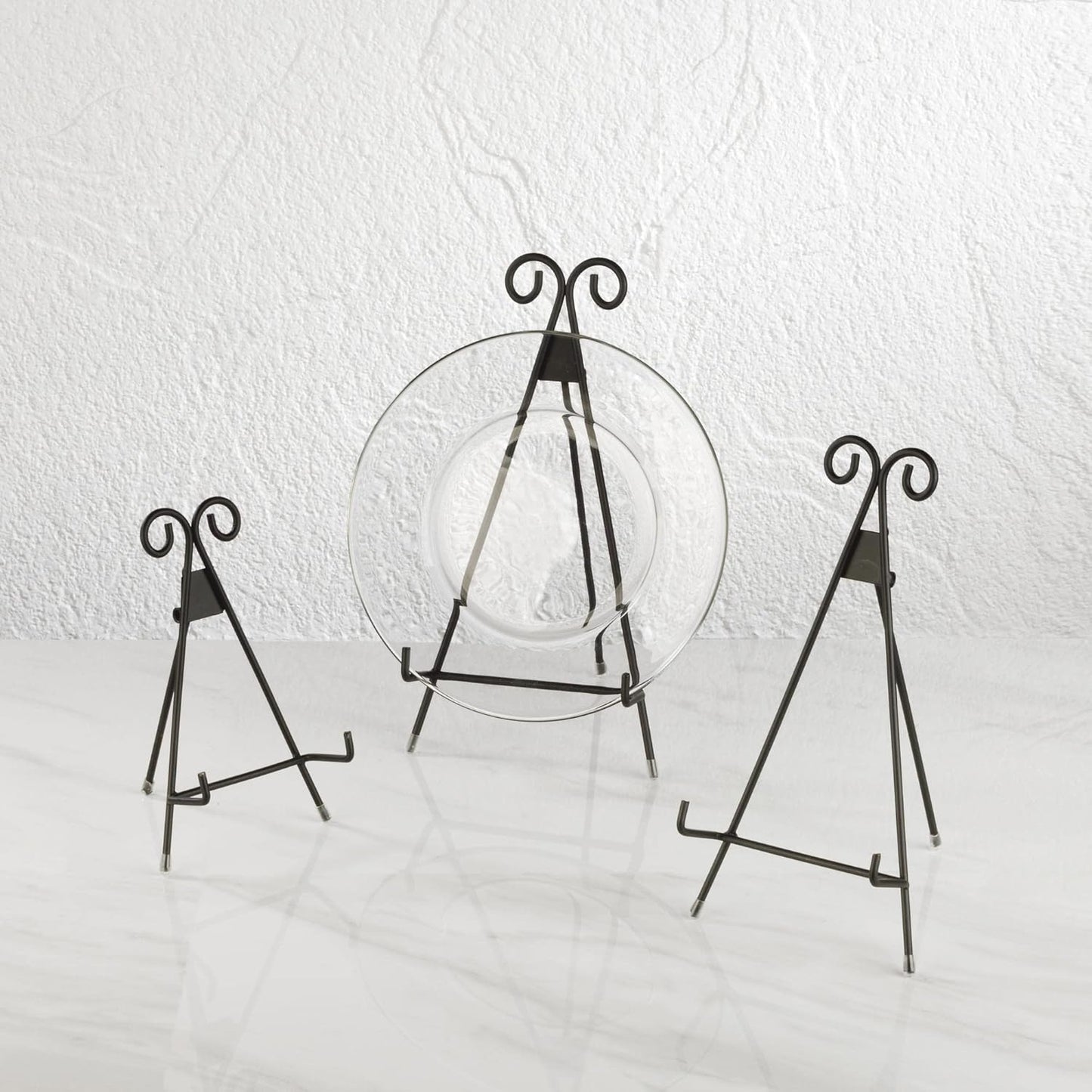 TRIPAR International Black Straight Easel Large - 13" | Perfect for Books, Plates, Photos & More | Lightweight Display Holder |